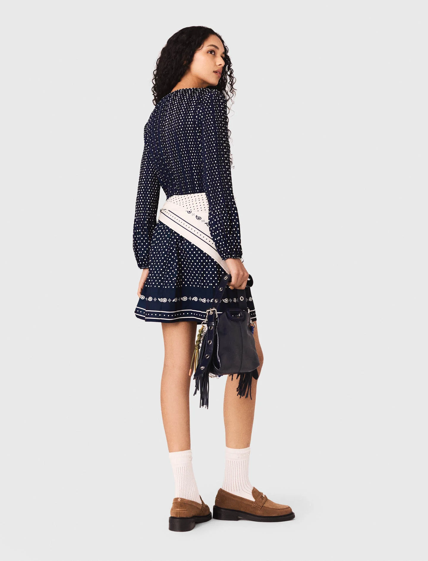 Patterned pleated dress - Image 3