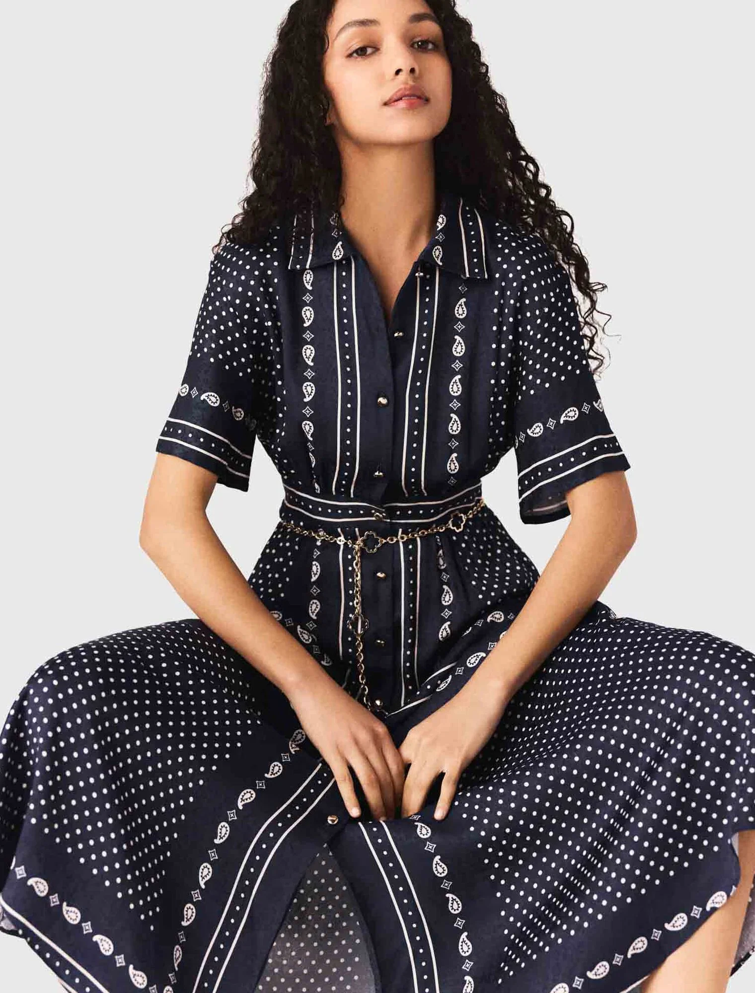 Flowy patterned maxi dress - Image 2