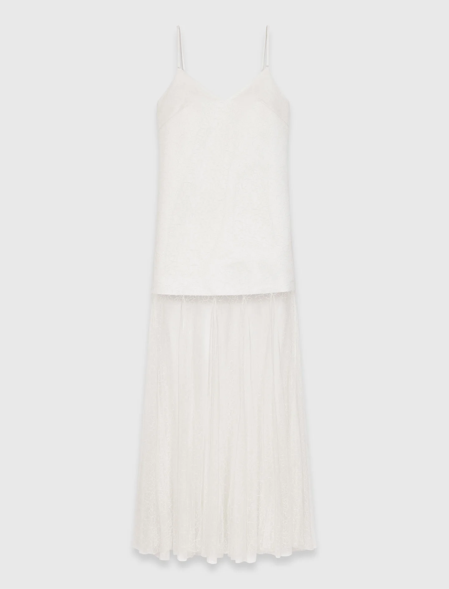 Taffeta And Lace Dress White - Image 7