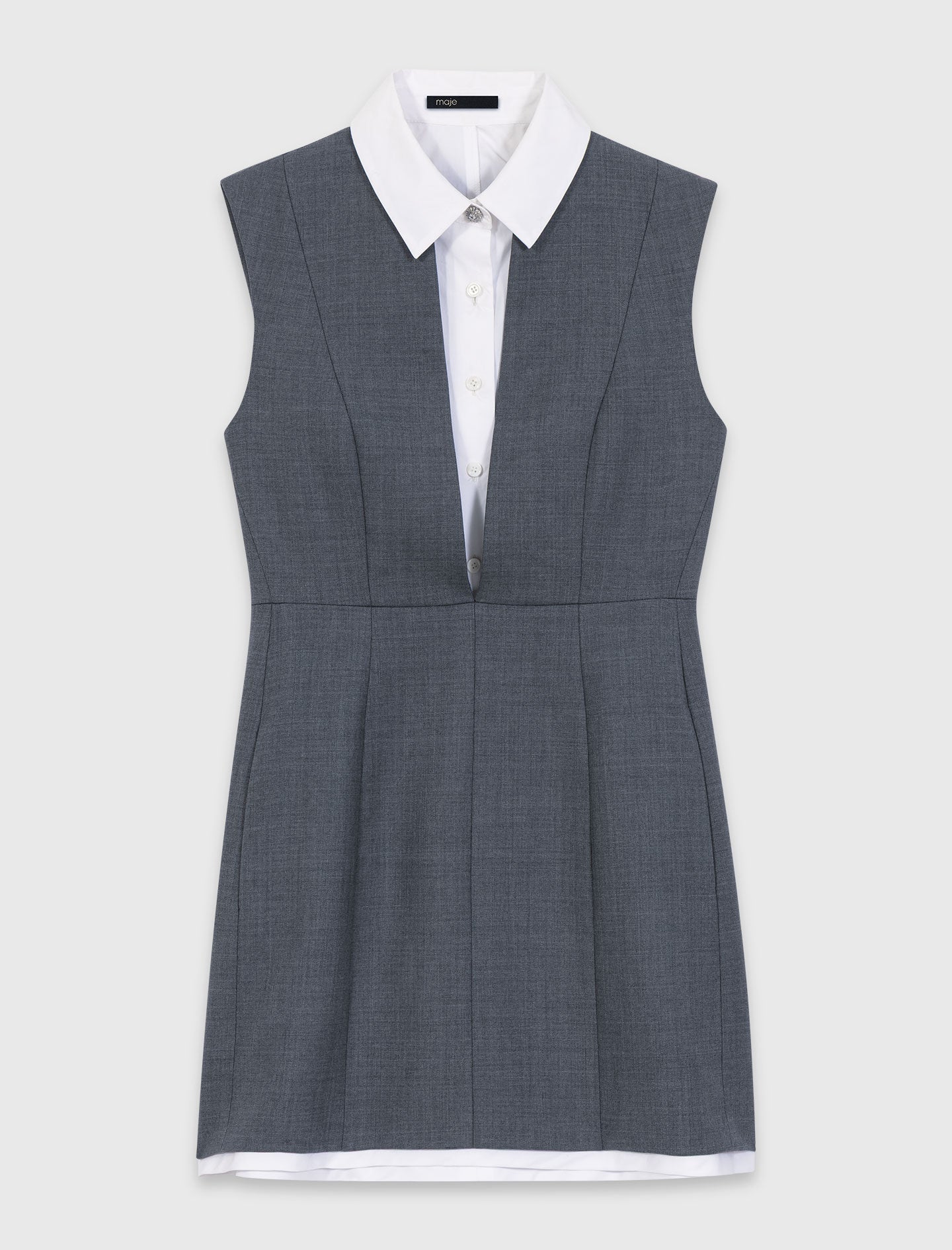 Layered-effect tailored dress - Image 11