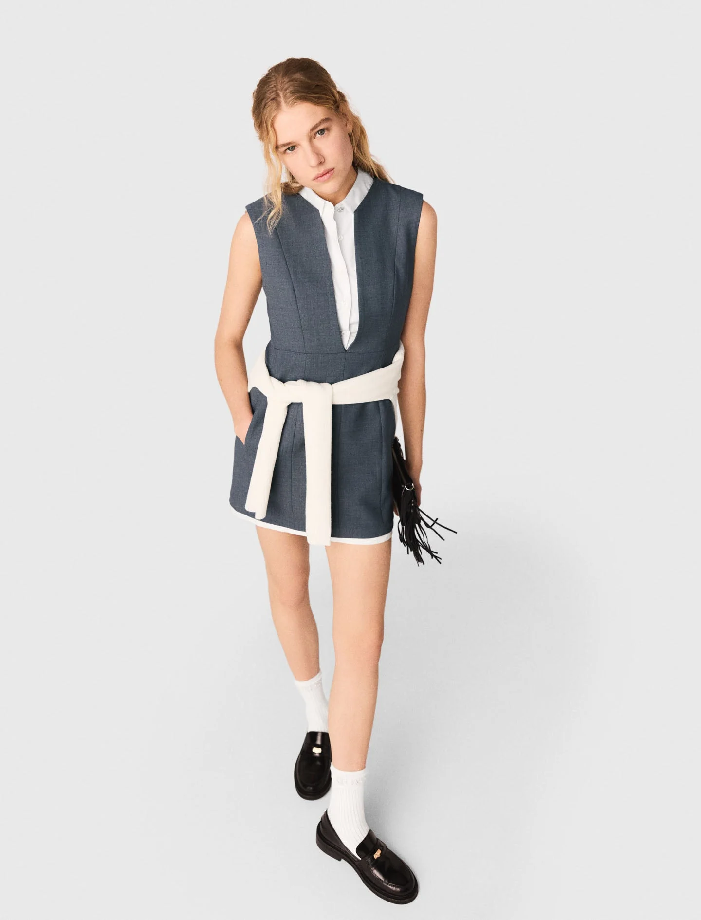 Layered-effect tailored dress - Image 4