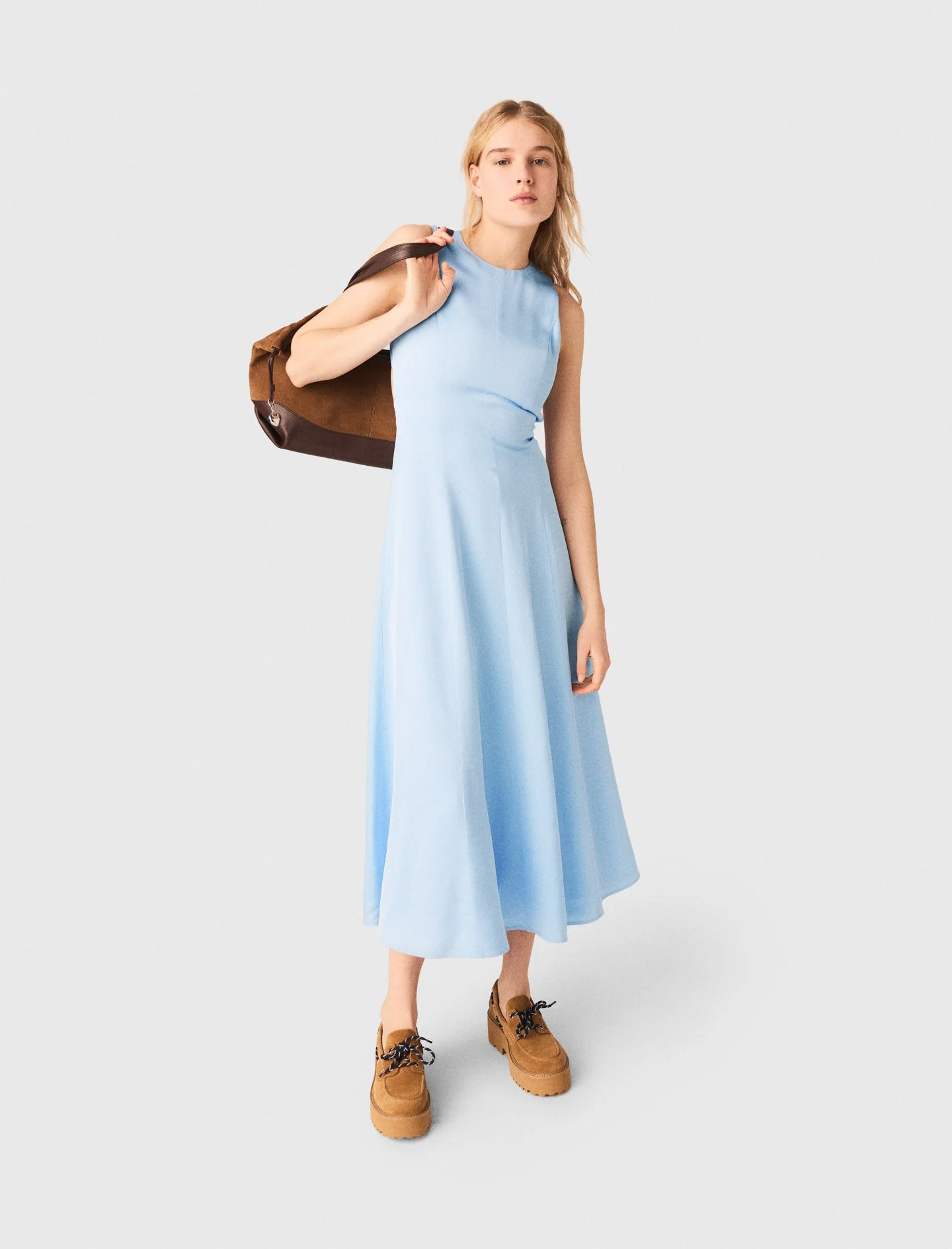 Open-Back Maxi Dress Blue Sky - Image 4