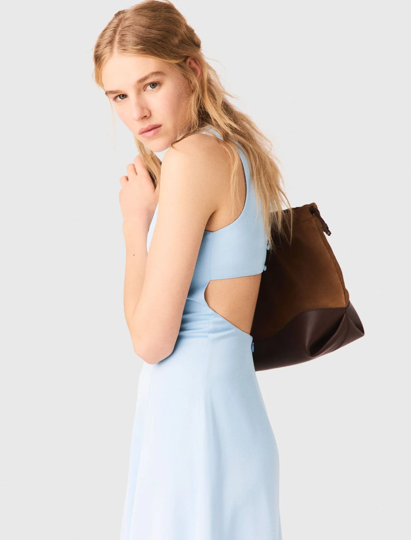 Open-Back Maxi Dress Blue Sky - Image 6