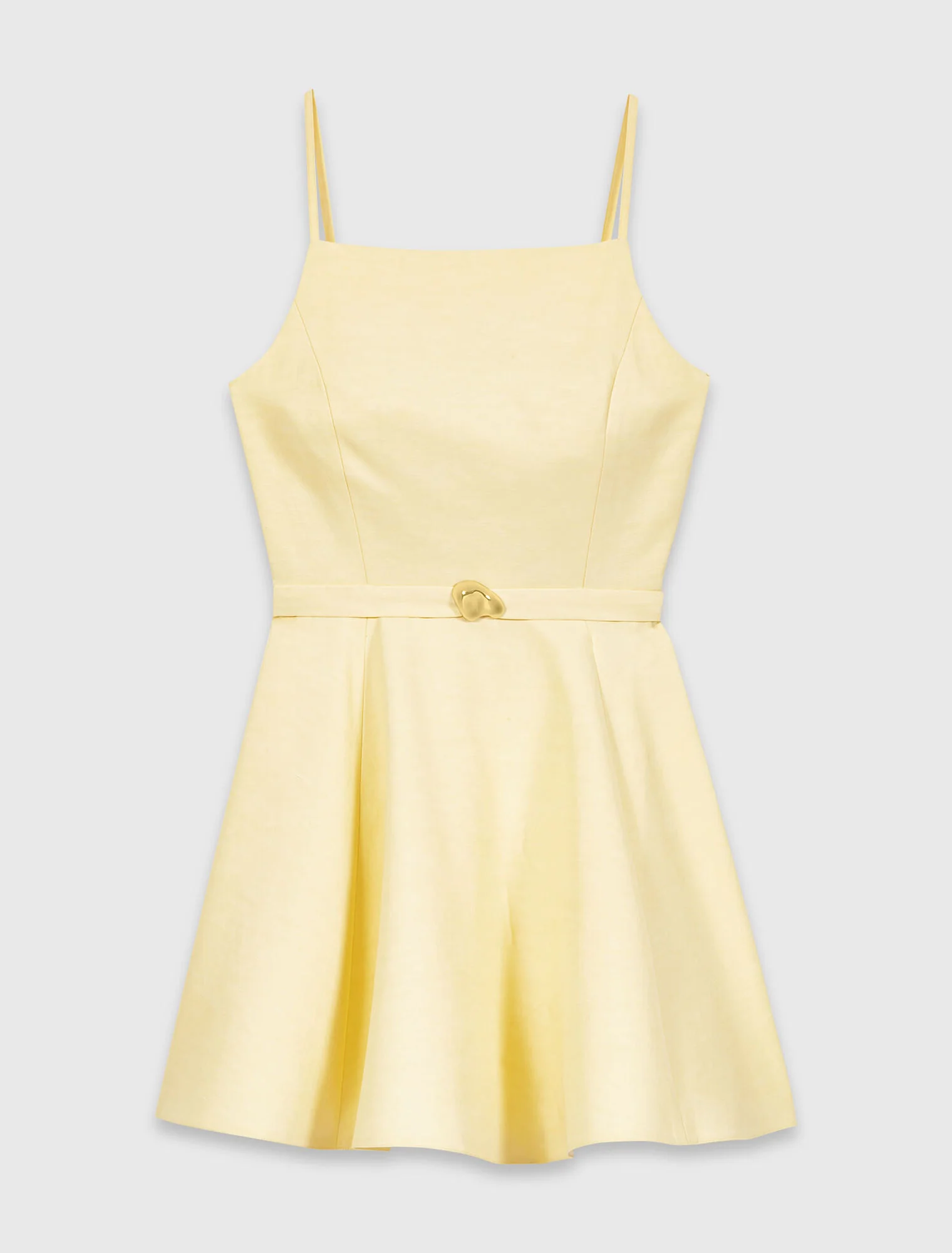 Strappy Flared Dress Pale Yellow - Image 6