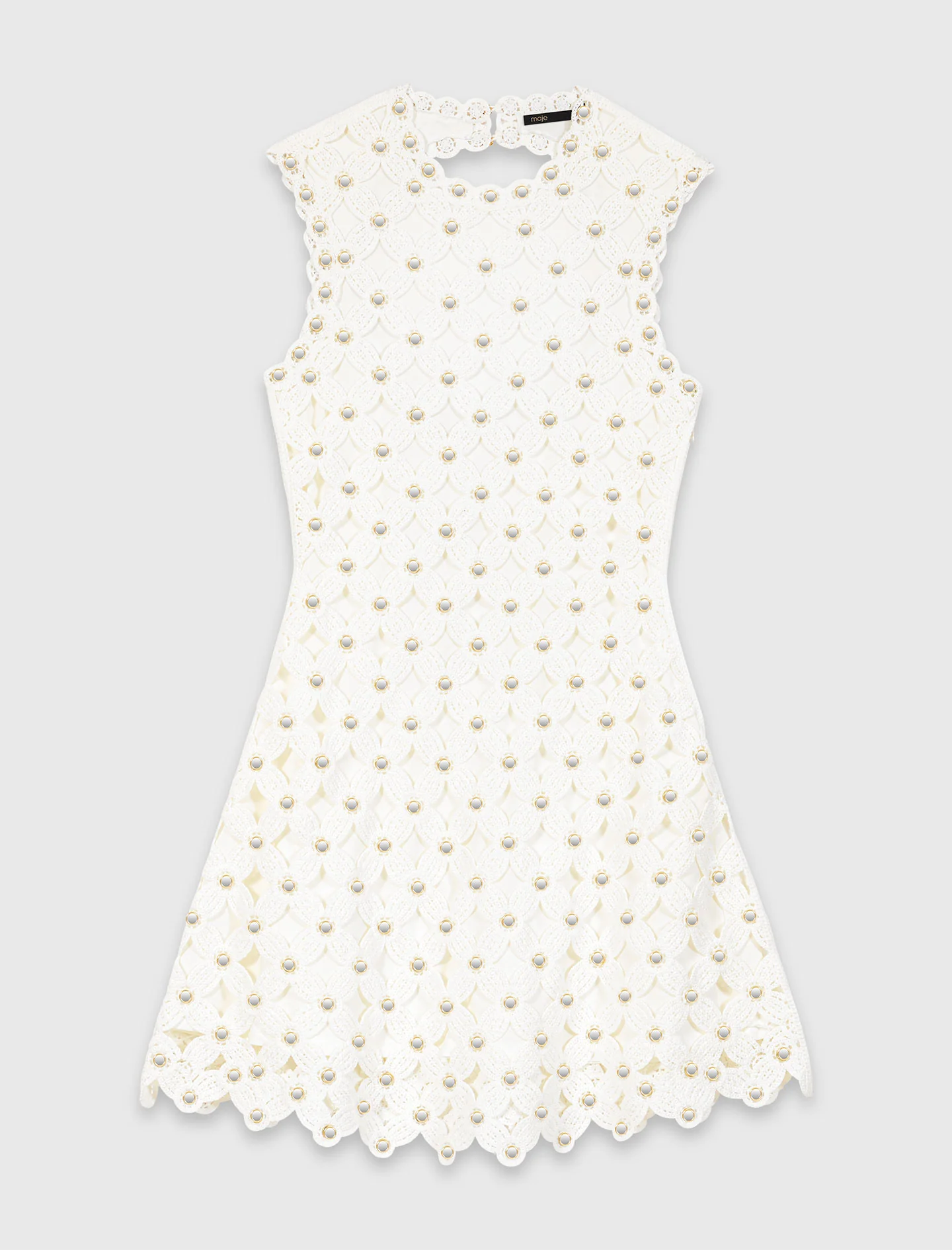 Mirrored Crochet Dress White - Image 7
