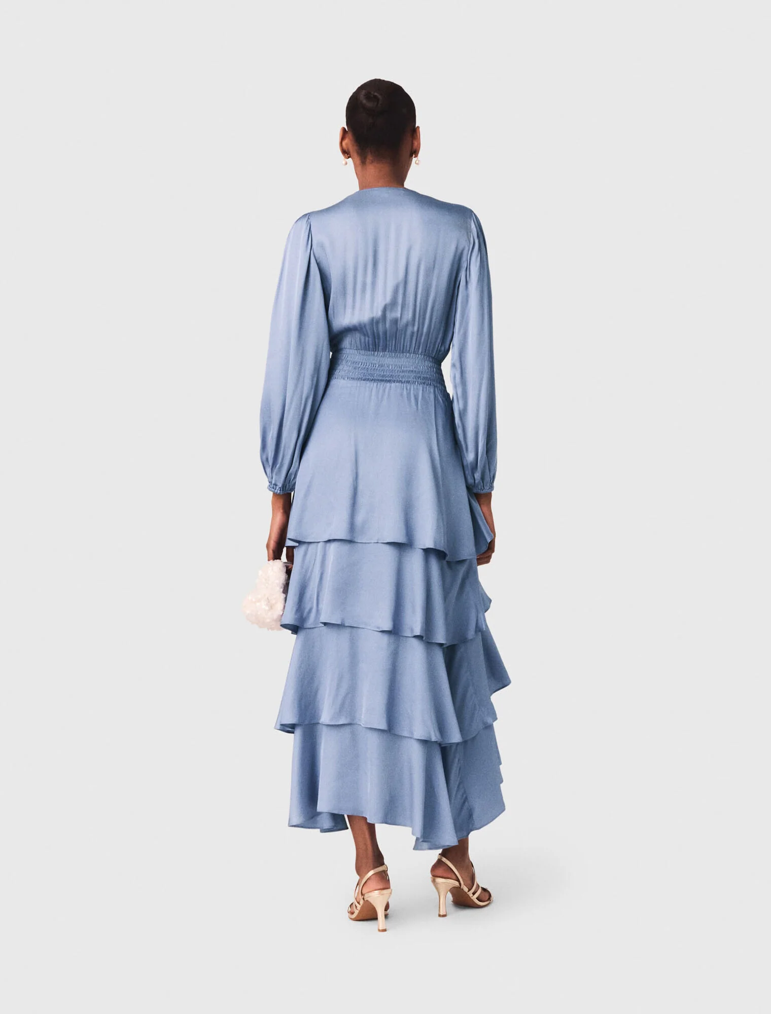 Ruffled Maxi Dress Blue / Grey - Image 3