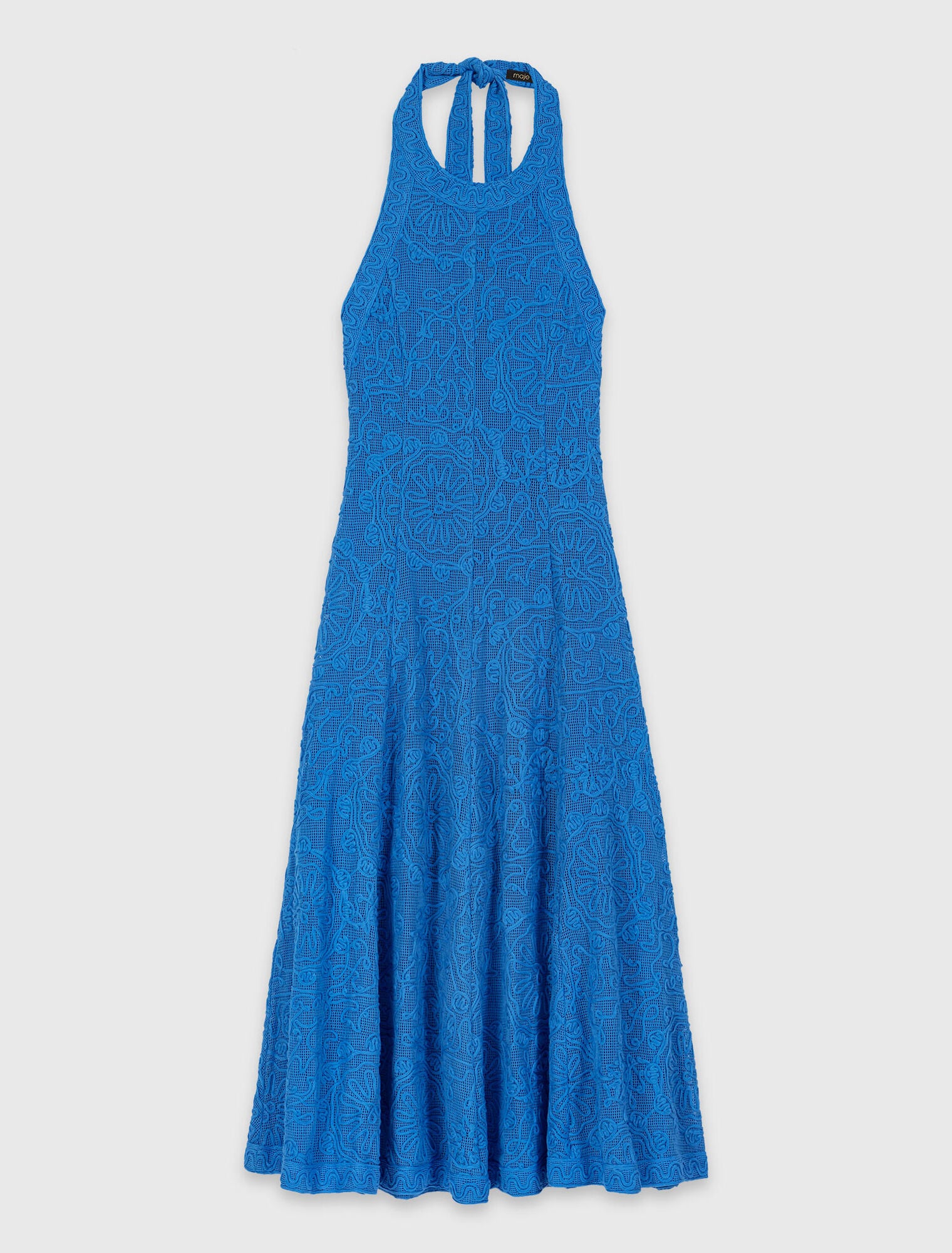 Backless Guipure Maxi Dress Blue - Image 6