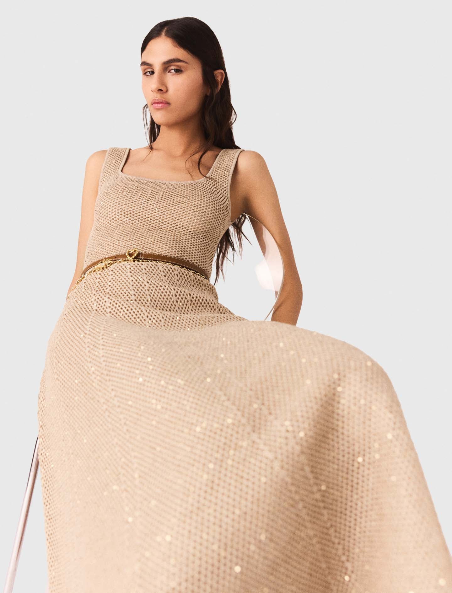 Rhinestone knit maxi dress - Image 5