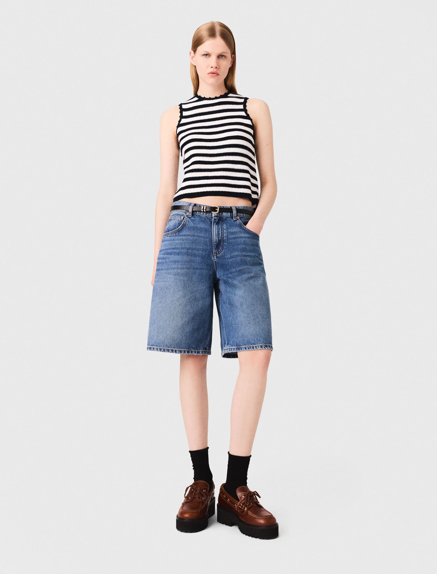 Denim Bermuda shorts Blue