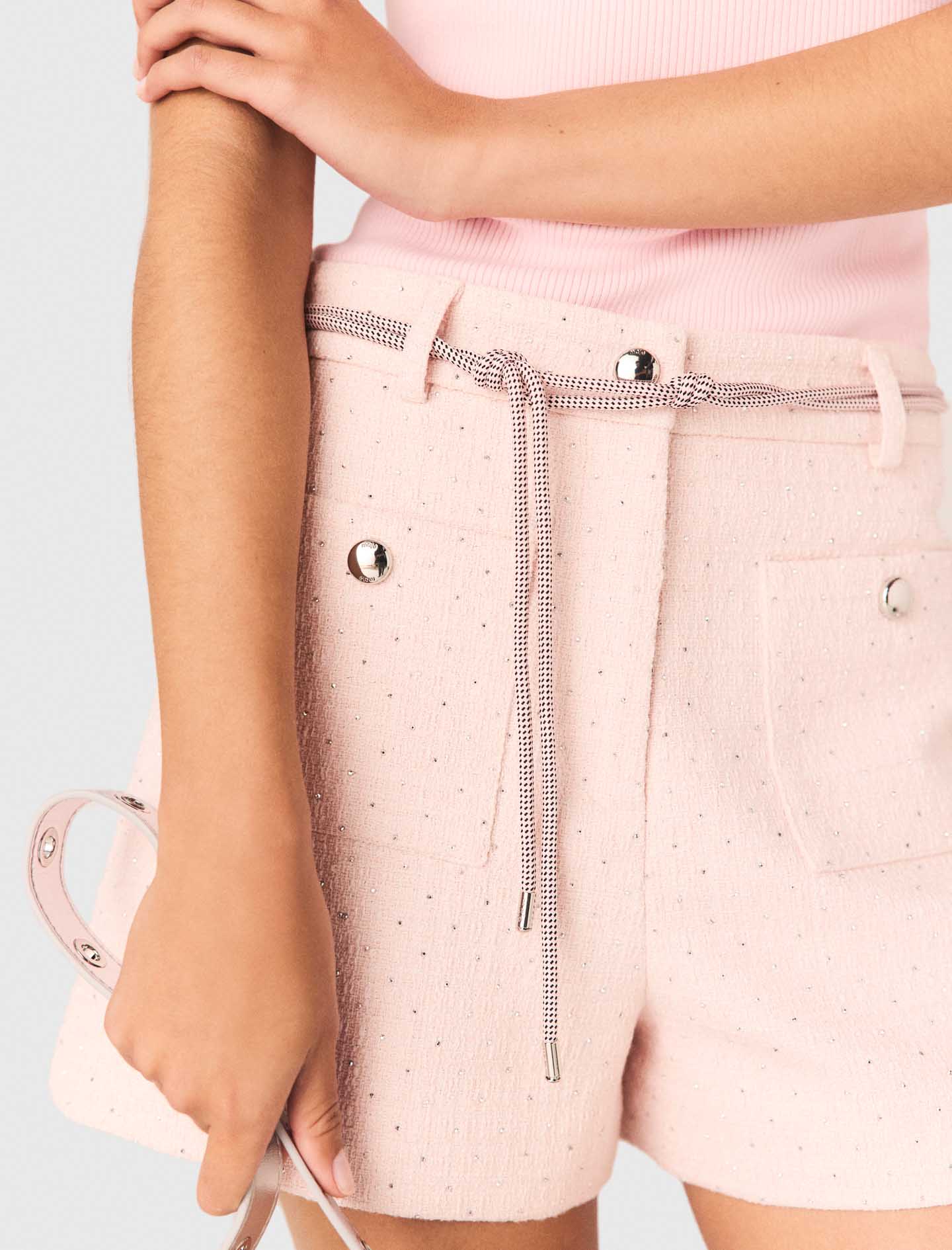 Tweed Shorts Pink - Image 6