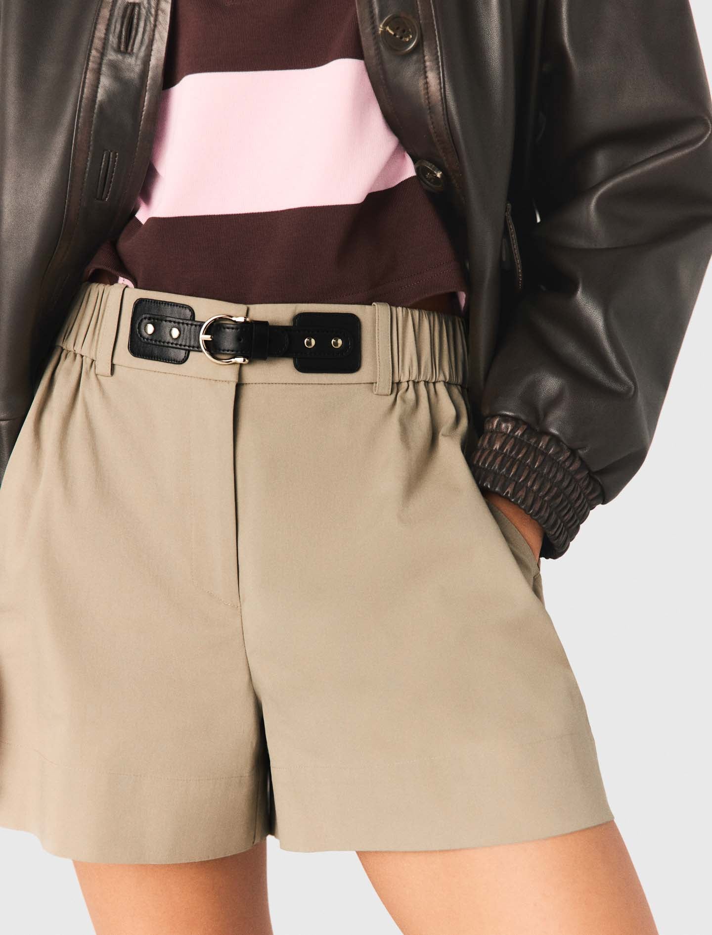 Cotton Shorts Camel - Image 6