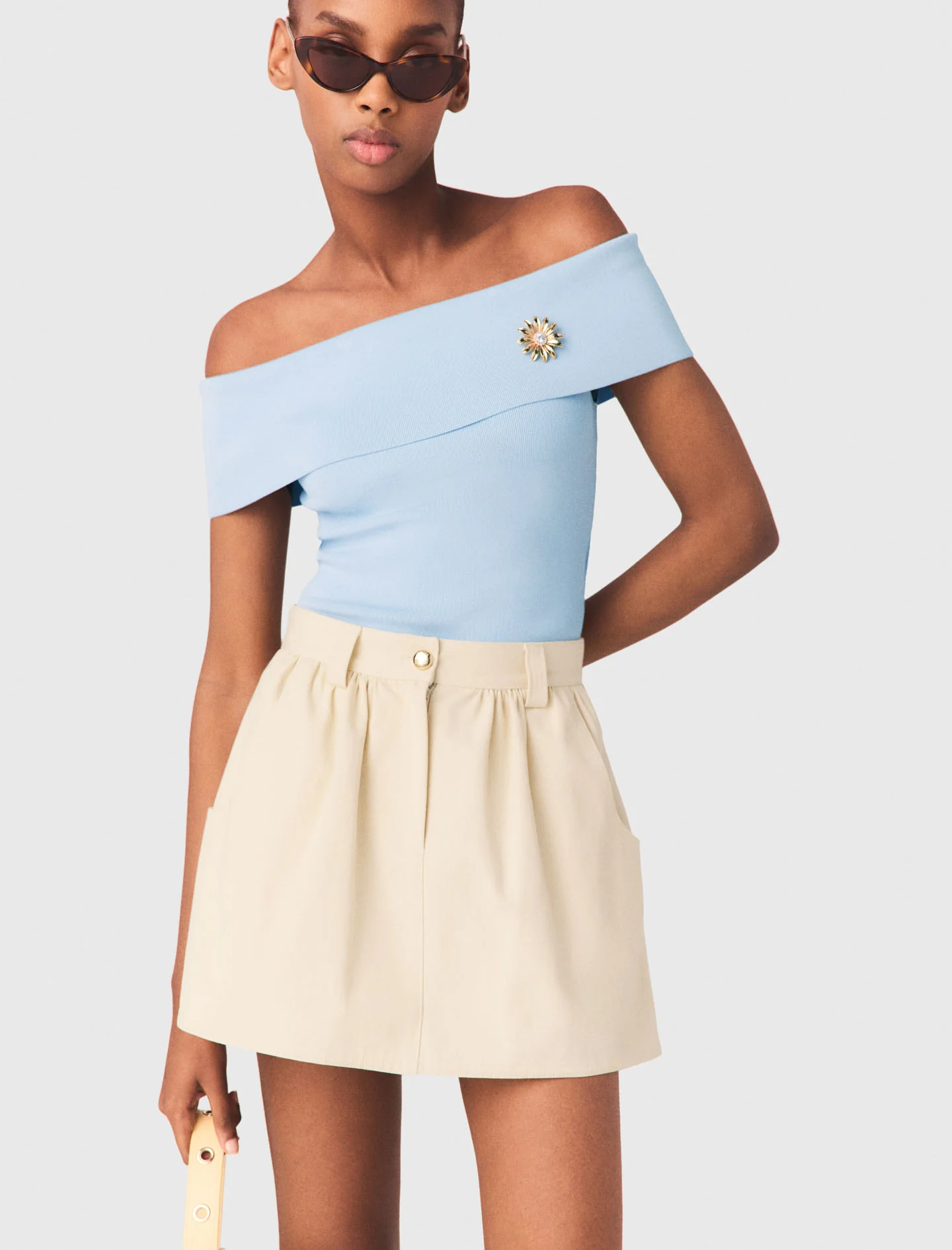Cotton Skort Ecru - Image 4