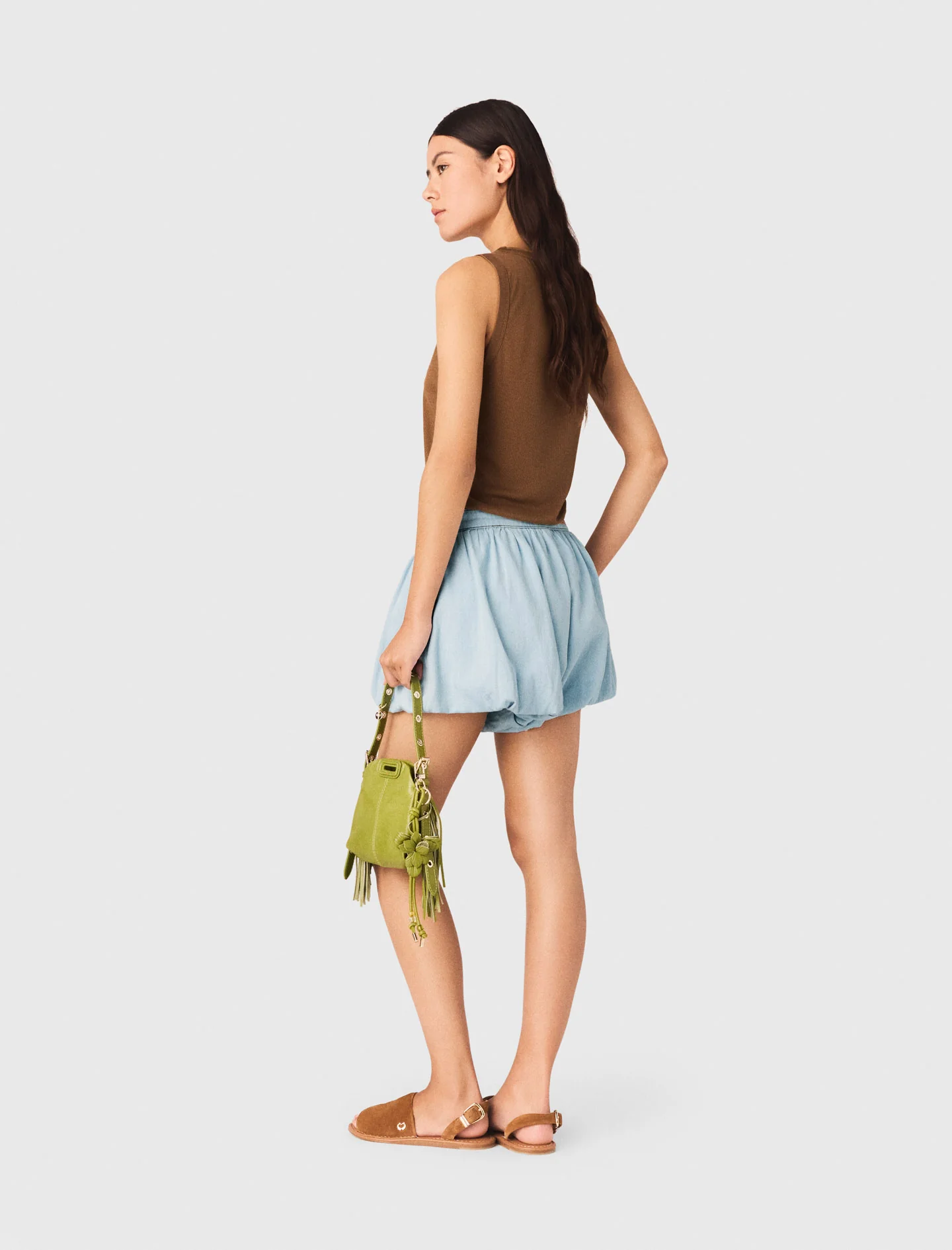 Chambray Balloon Skort Blue Sky - Image 2