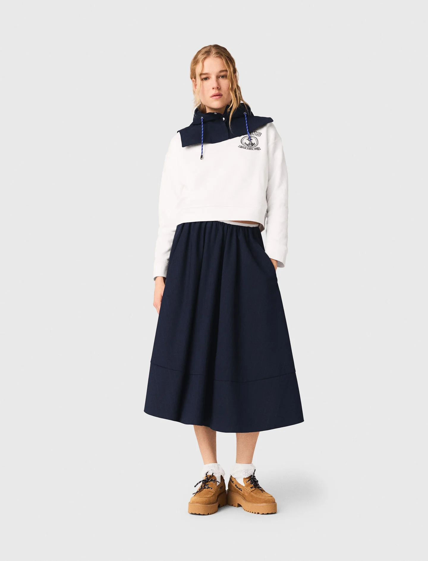 Sailor Print Sweatshirt White