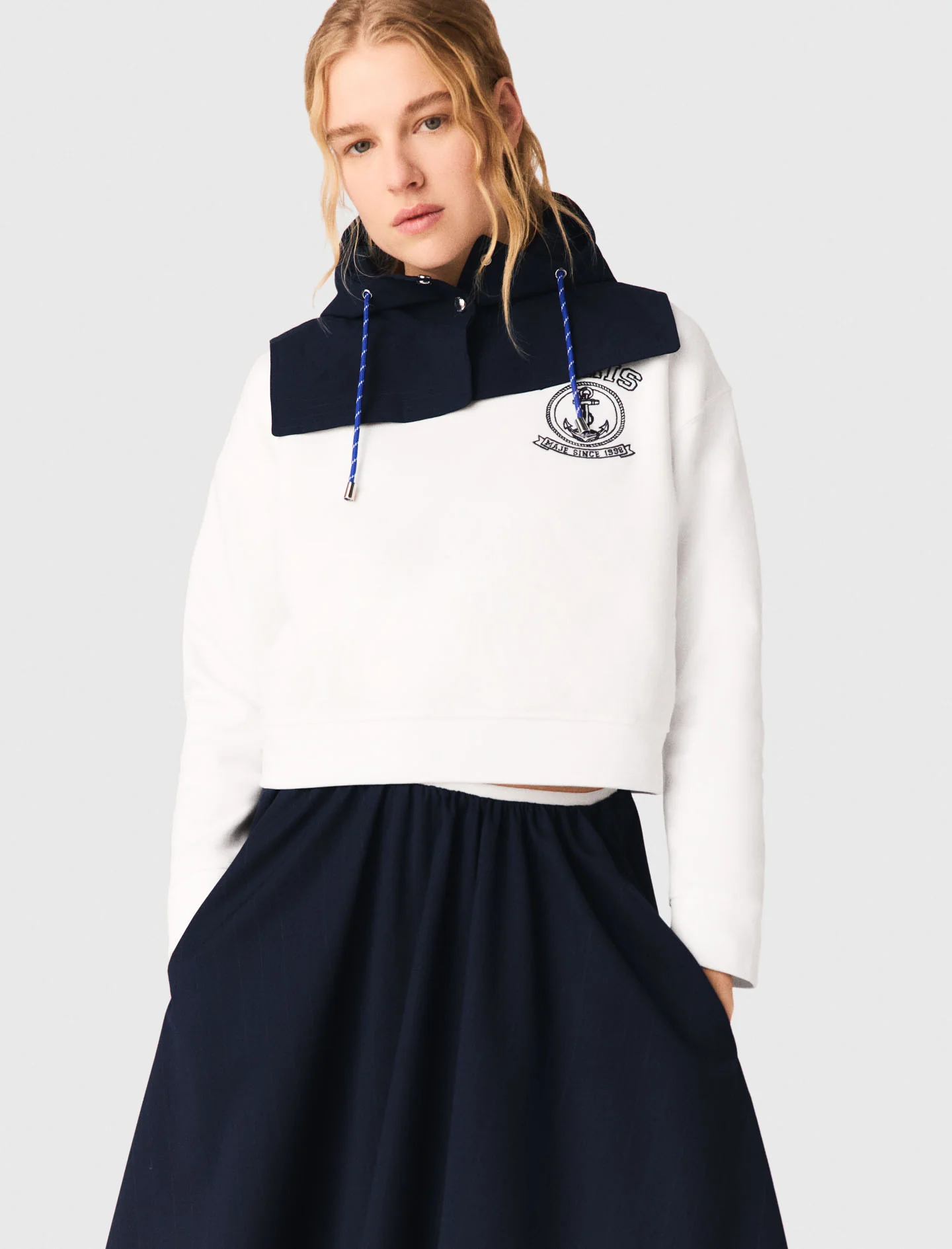 Sailor Print Sweatshirt White - Image 4