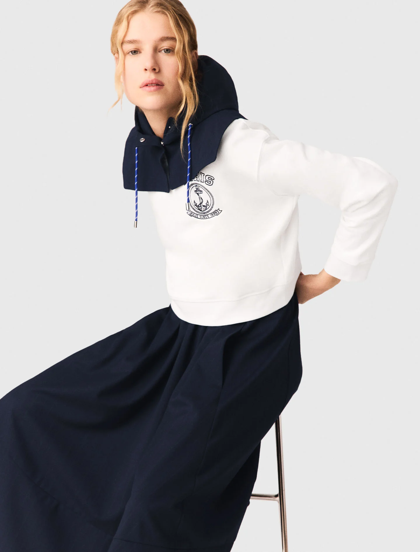 Sailor Print Sweatshirt White - Image 5