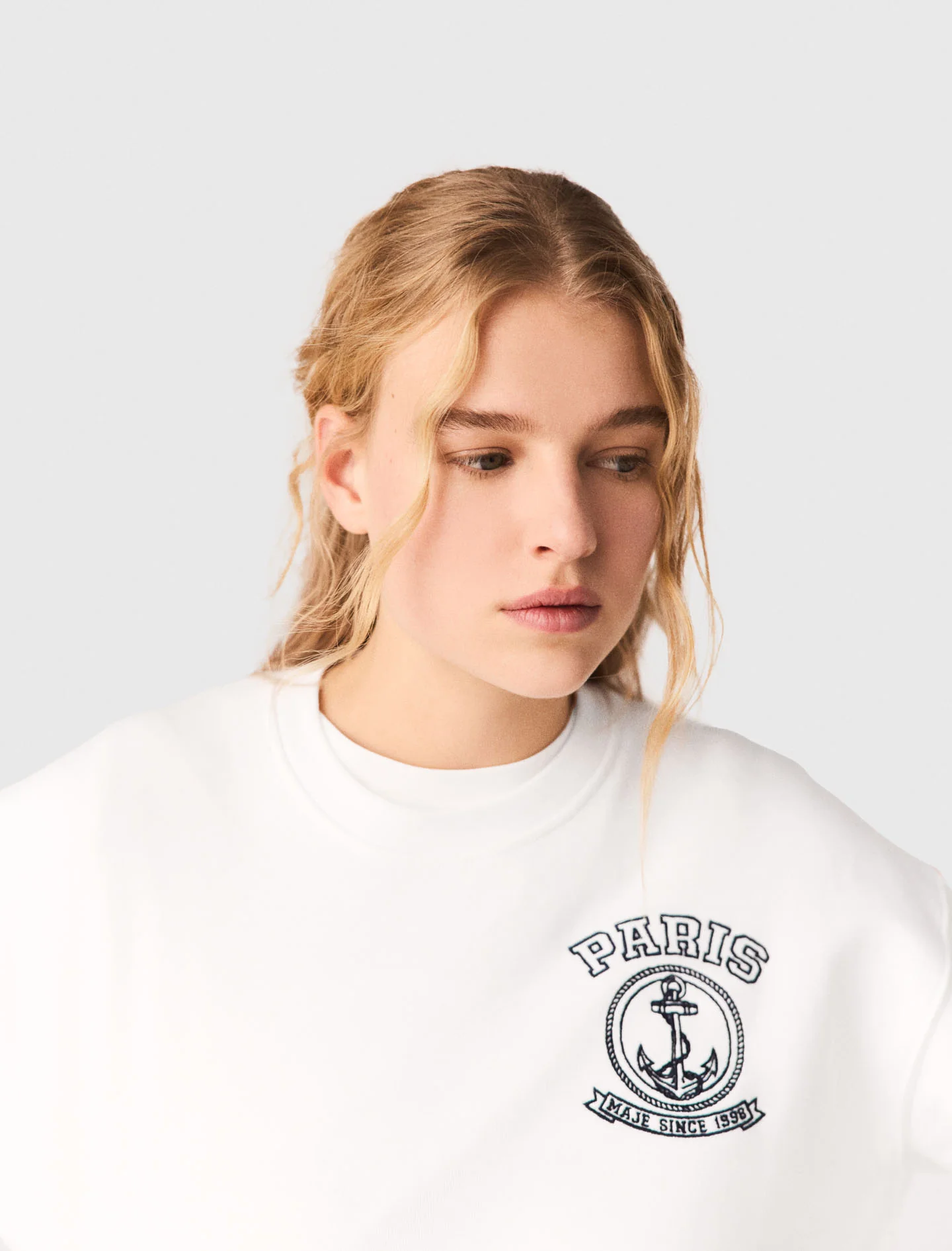 Sailor Print Sweatshirt White - Image 7