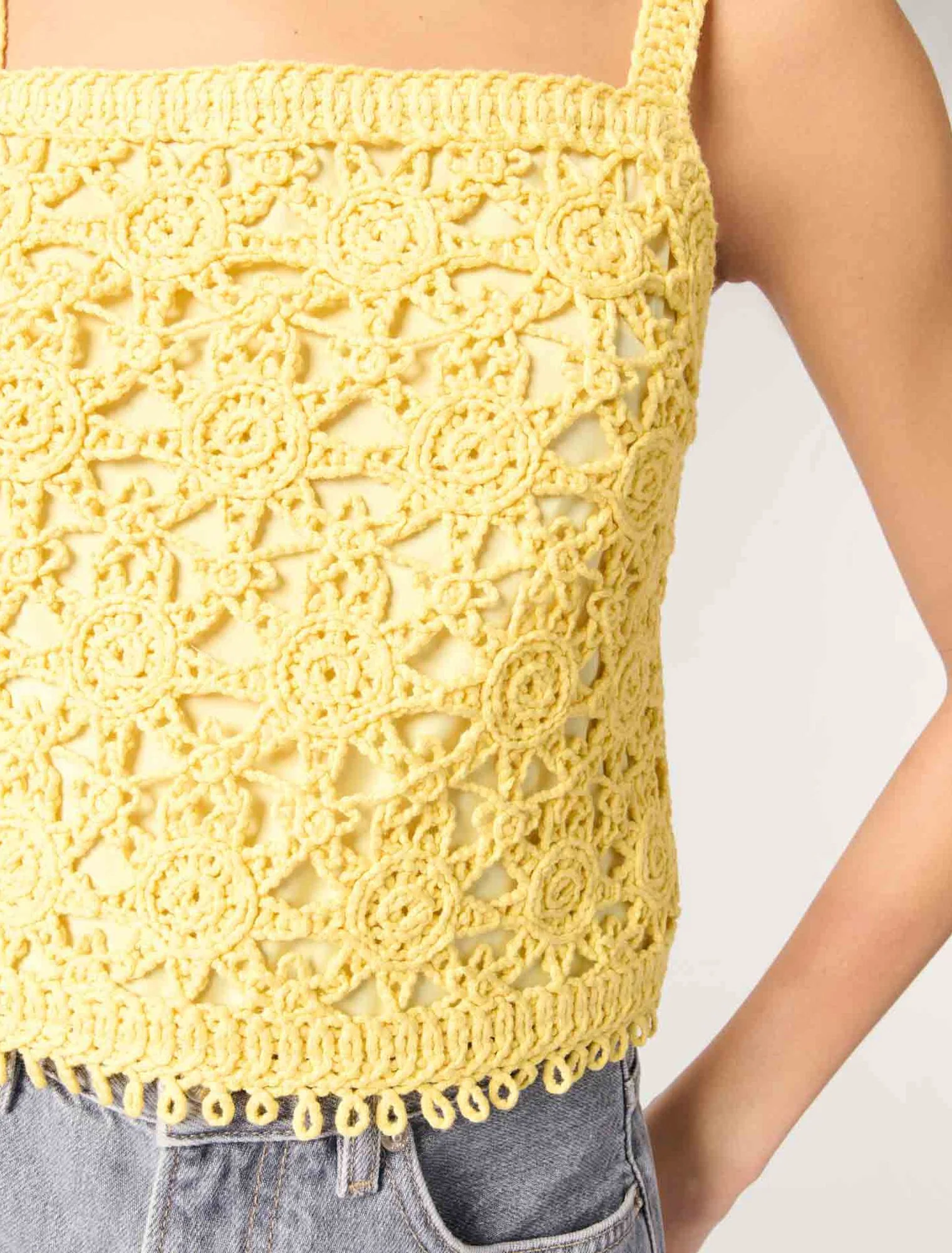Crochet-knit top Yellow Banana - Image 6