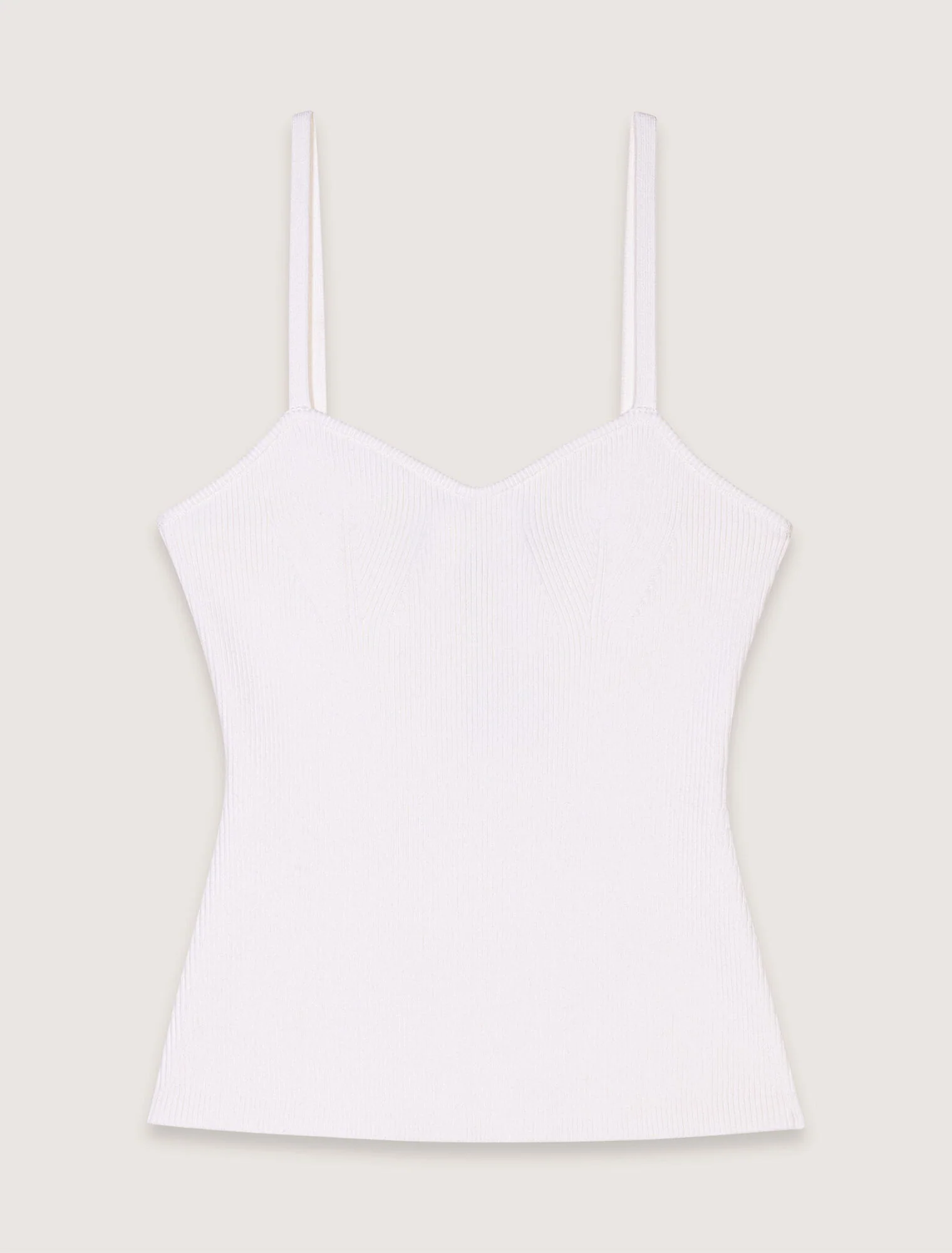 Rib knit top White - Image 6