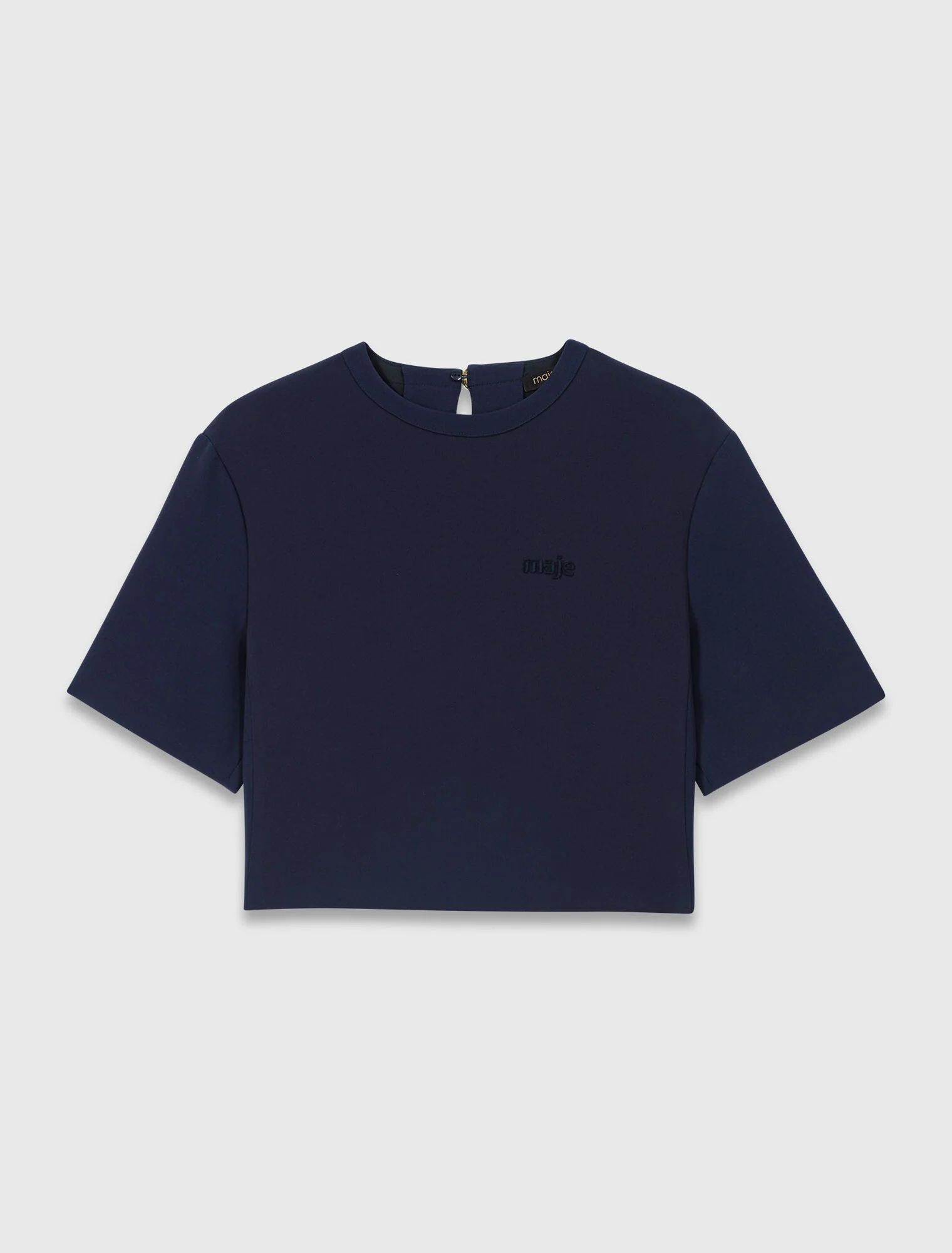 Heavy crepe short top Navy - Image 6