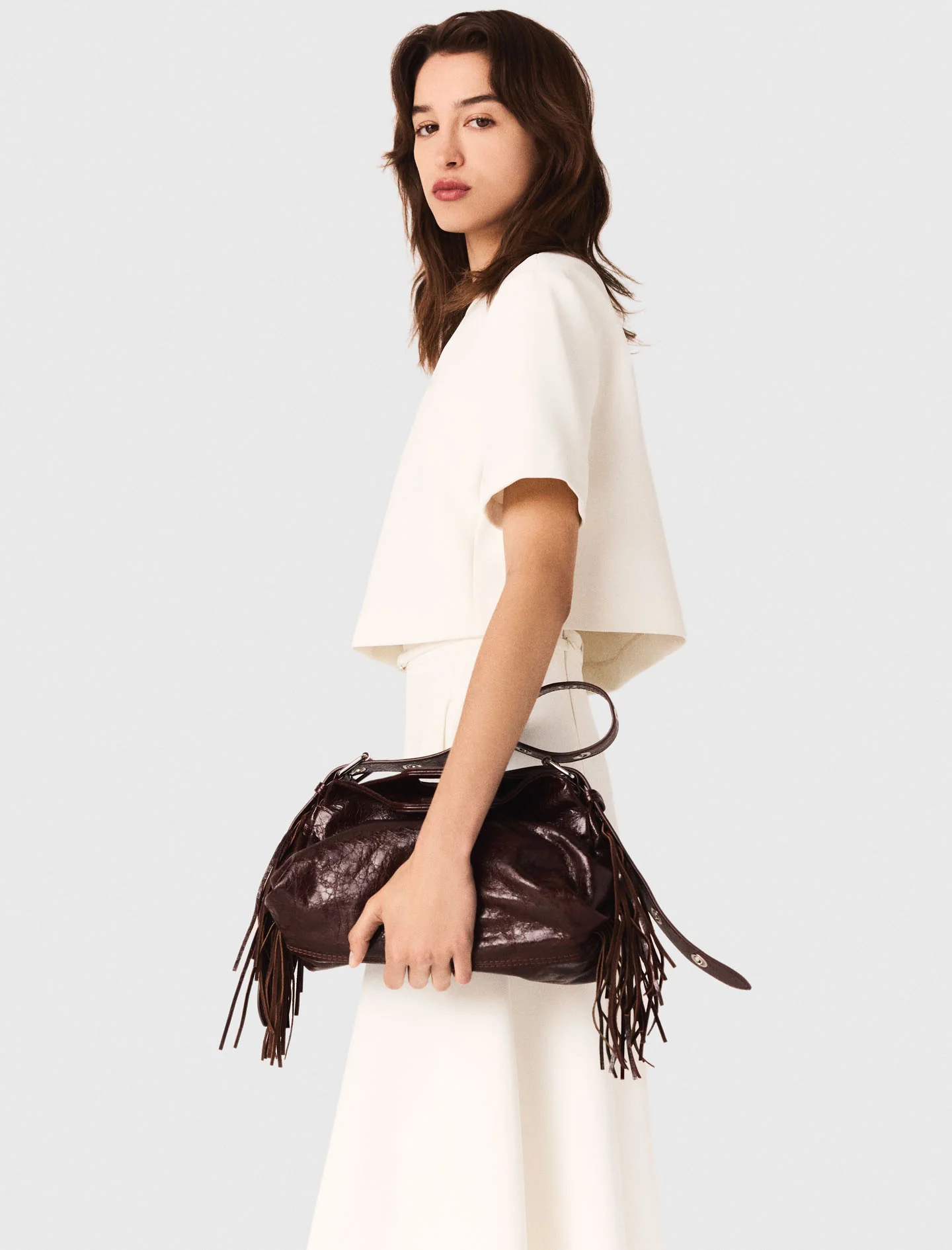 Heavy crepe short top White - Image 2