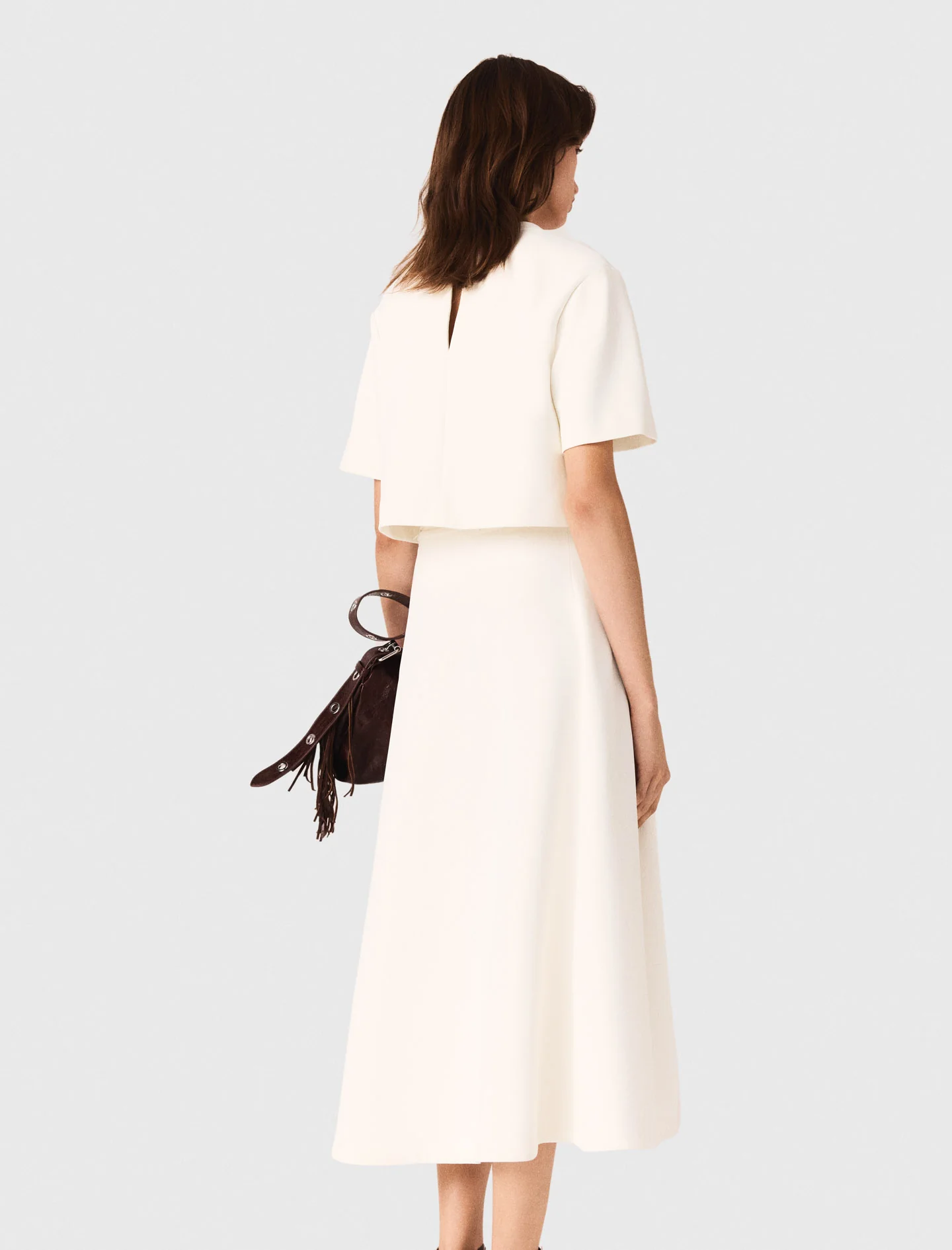 Heavy crepe short top White - Image 3