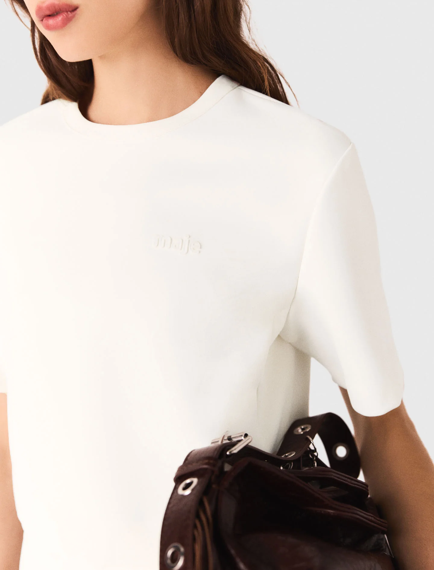 Heavy crepe short top White - Image 6