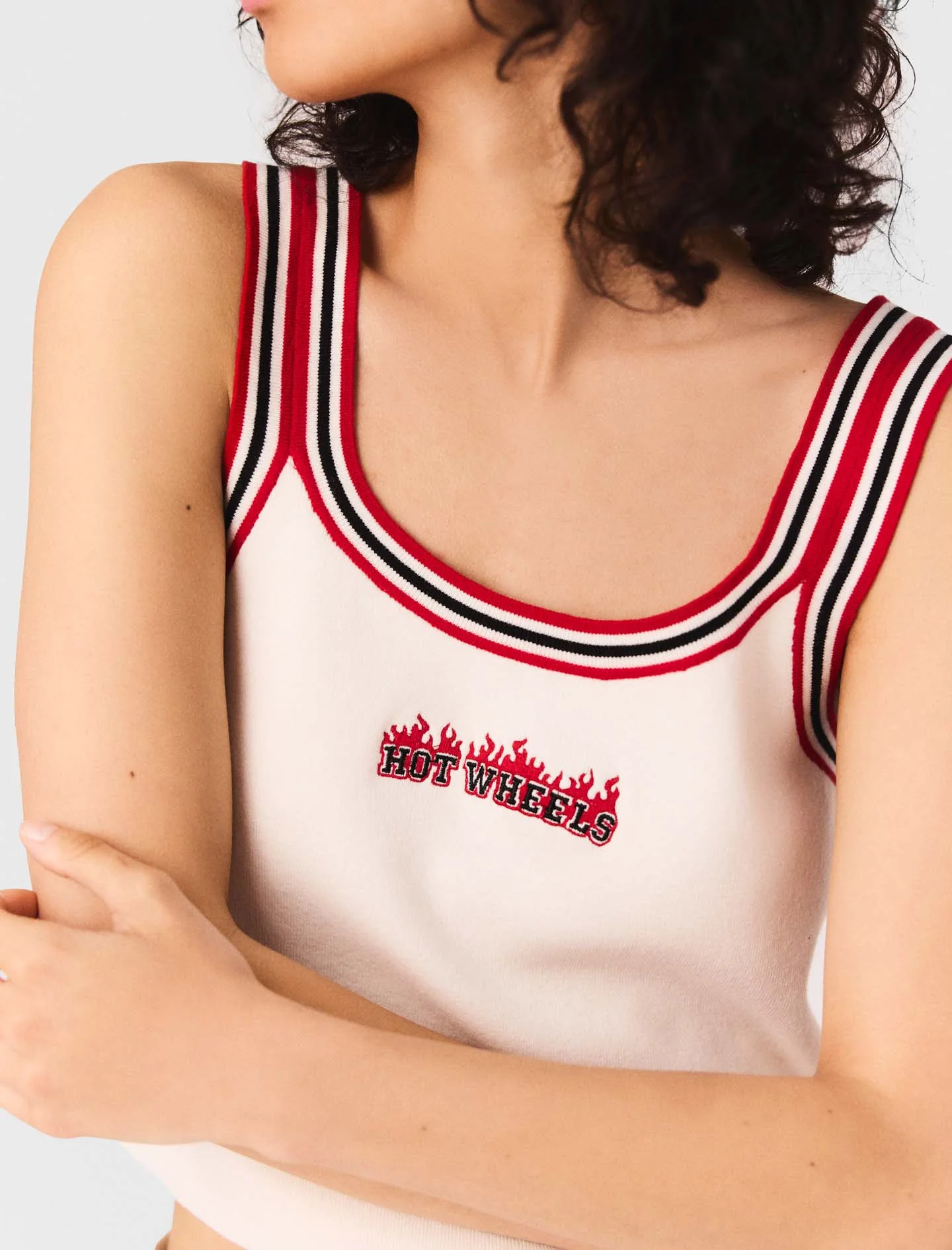 Hot Wheels x Maje Knit crop top White - Image 2