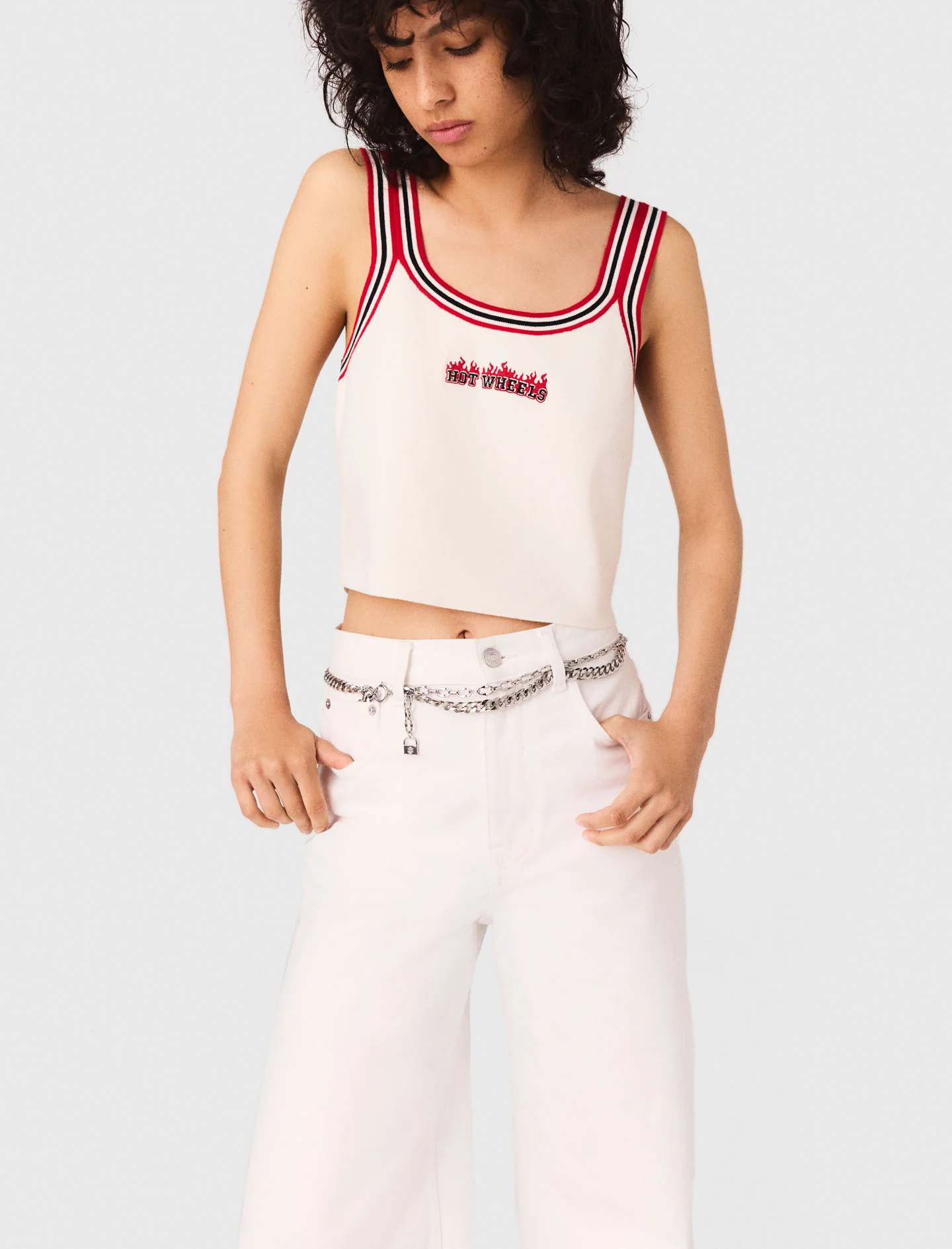 Hot Wheels x Maje Knit crop top White - Image 4