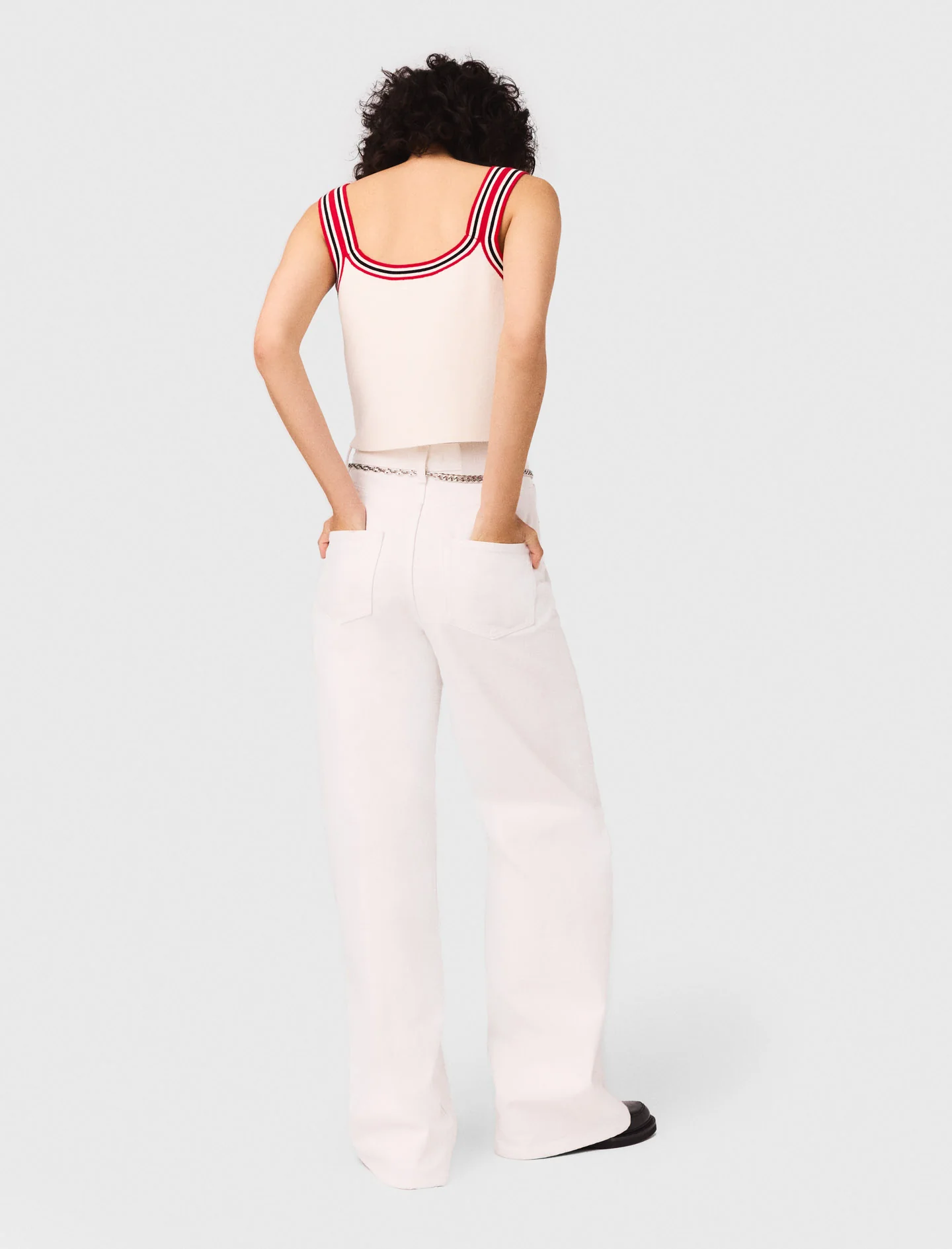 Hot Wheels x Maje Knit crop top White - Image 6