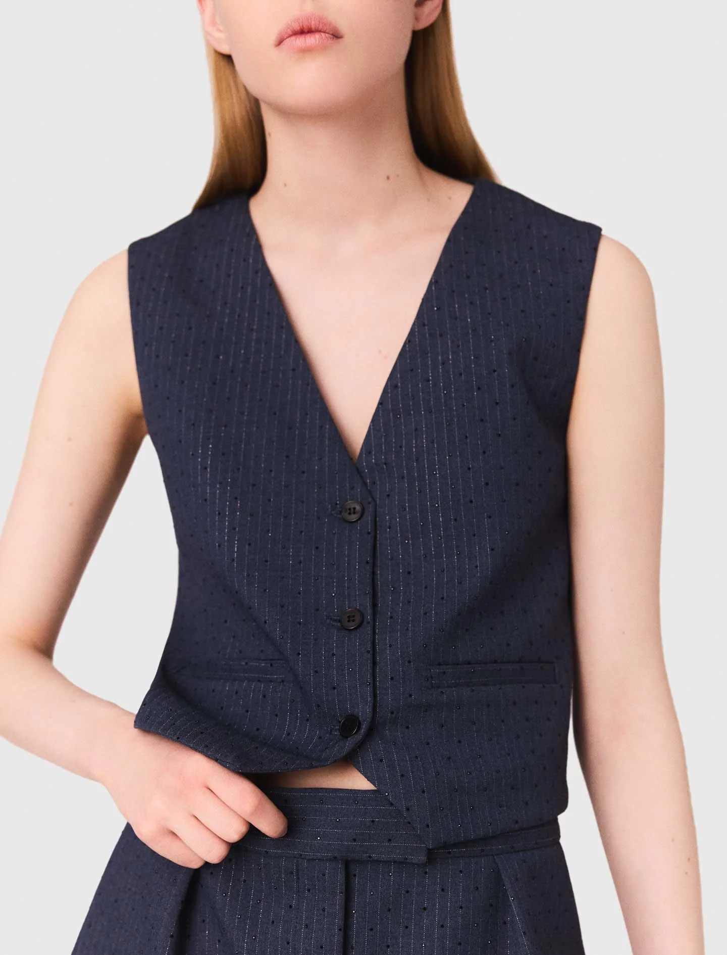 Diamanté tailored jacket Blue - Image 8