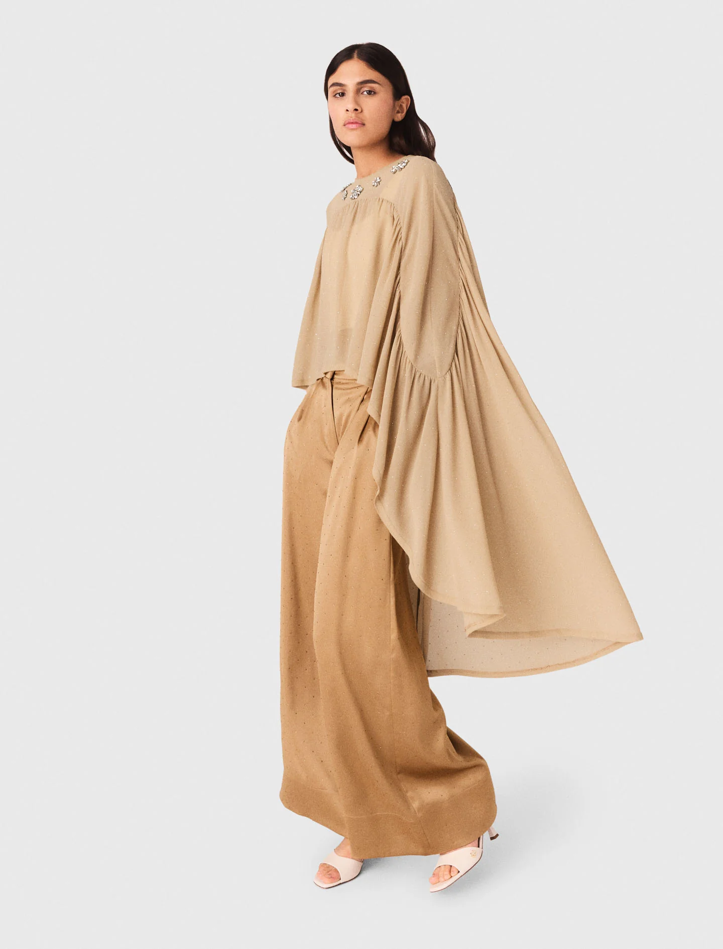 Cape top with jewel collar - Image 4