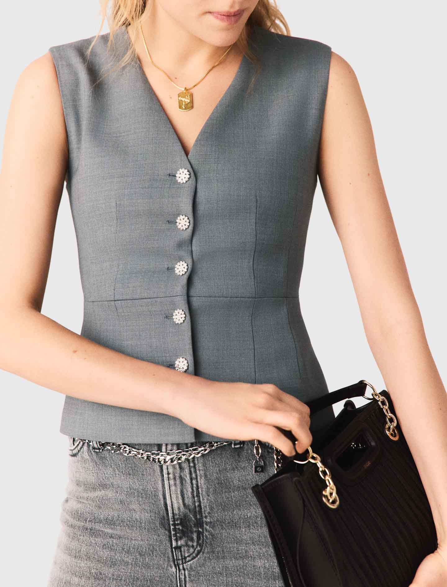 Jewel-button tailored jacket - Image 6