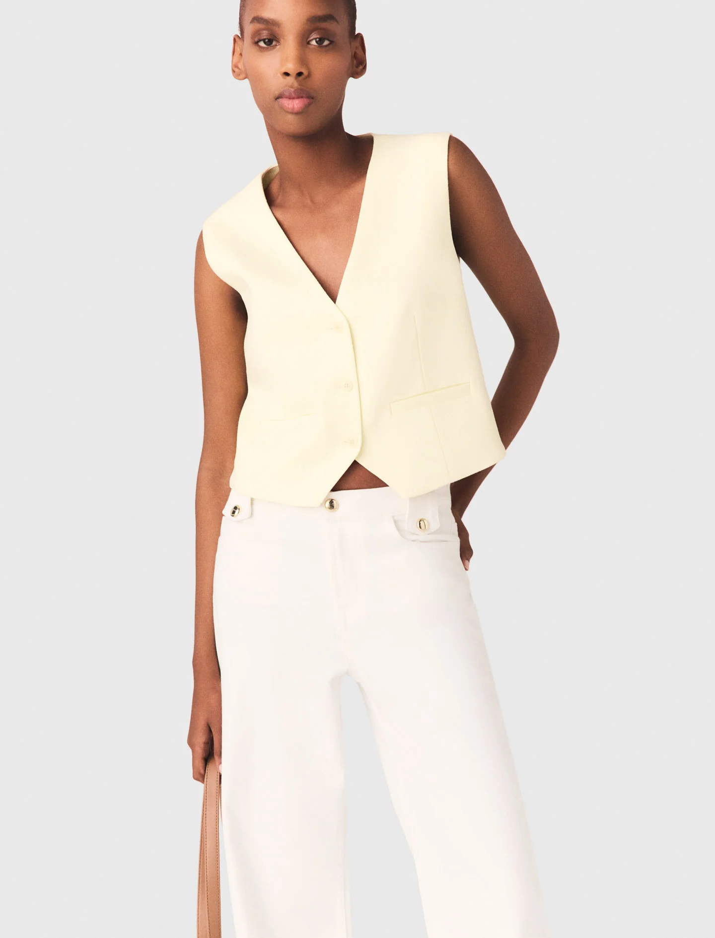 Tailored Jacket Pale Yellow - Image 4