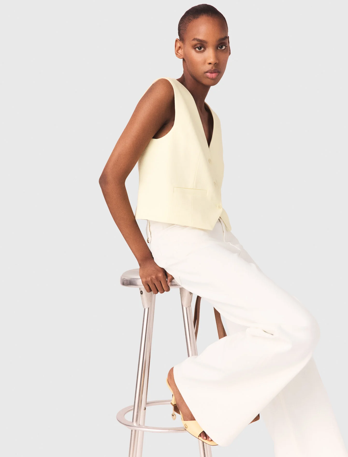 Tailored Jacket Pale Yellow - Image 5