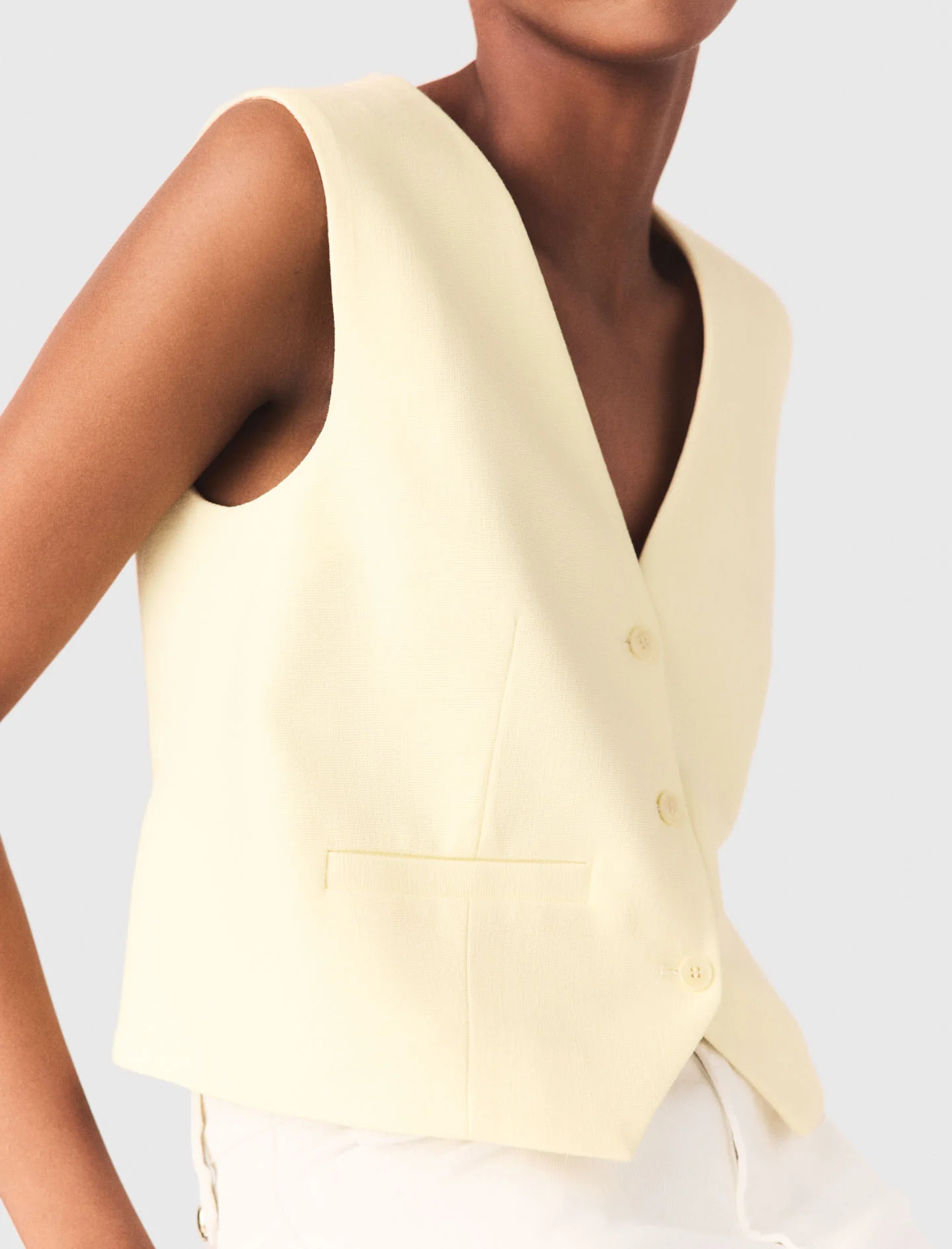 Tailored Jacket Pale Yellow - Image 6