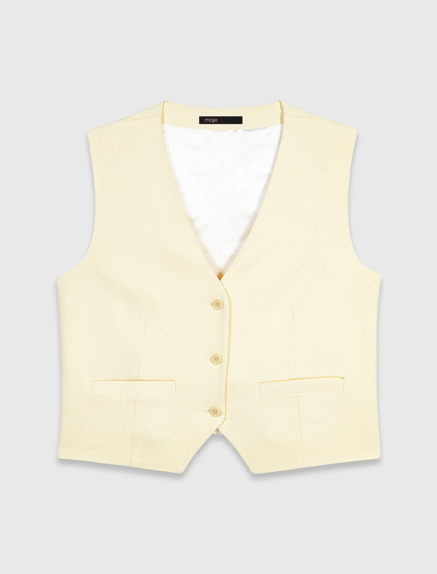 Tailored Jacket Pale Yellow - Image 7