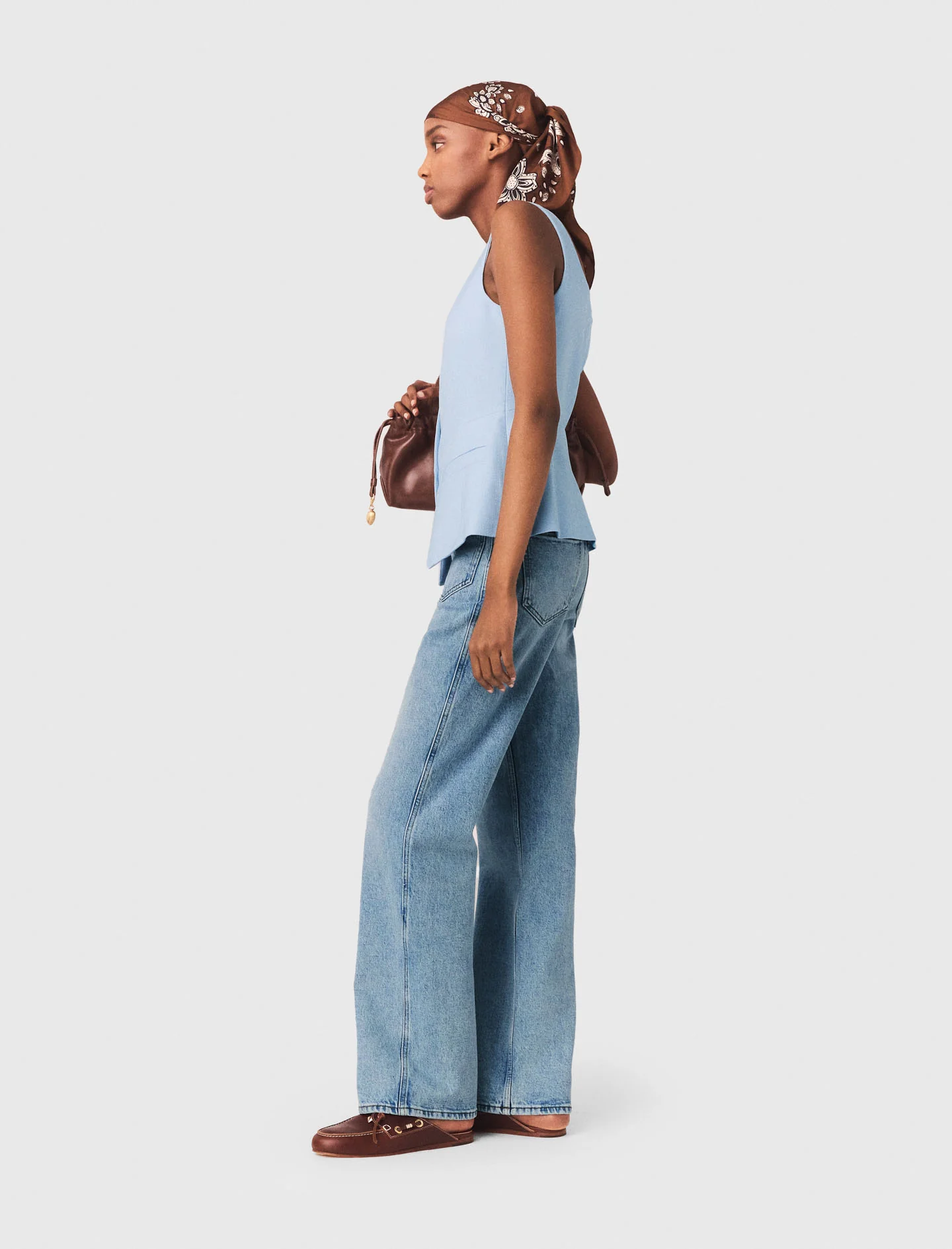 Long Tailored Jacket Blue Sky - Image 2