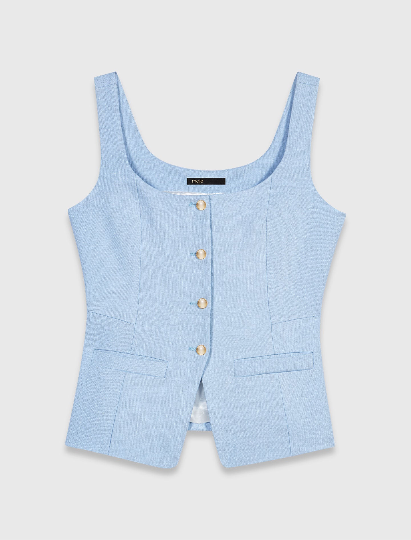 Long Tailored Jacket Blue Sky - Image 6