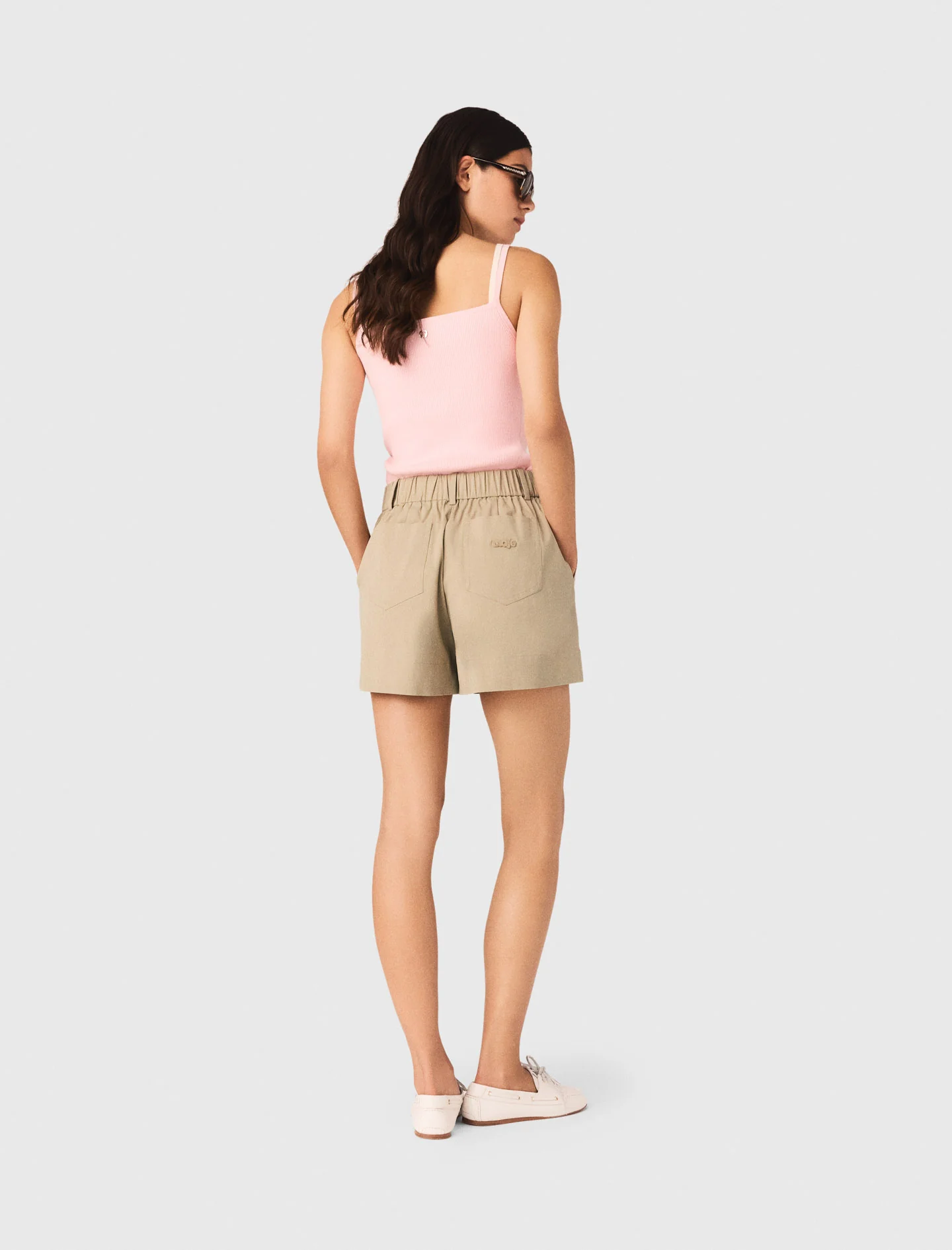 High Straight-Neck Top Pink - Image 2