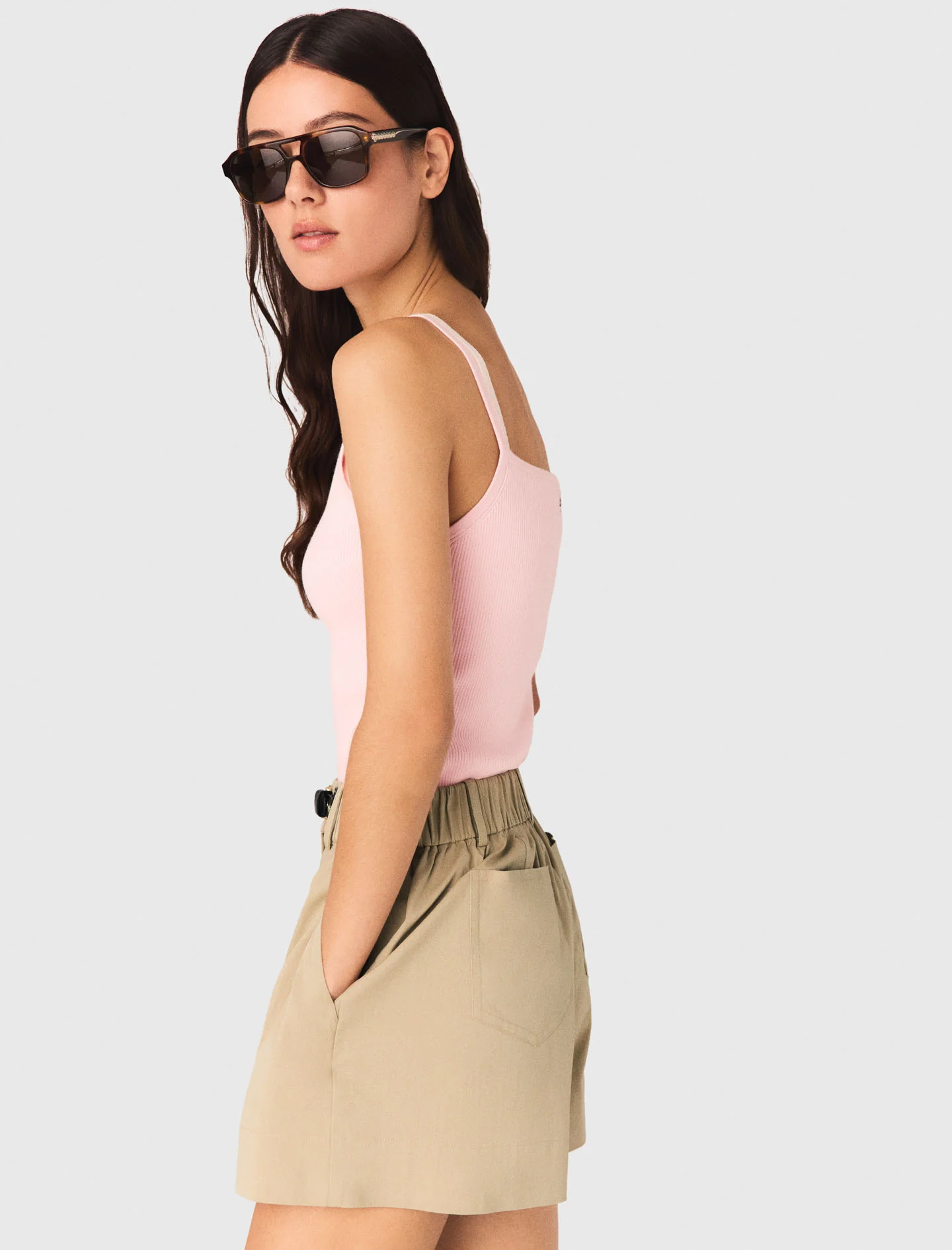 High Straight-Neck Top Pink - Image 5