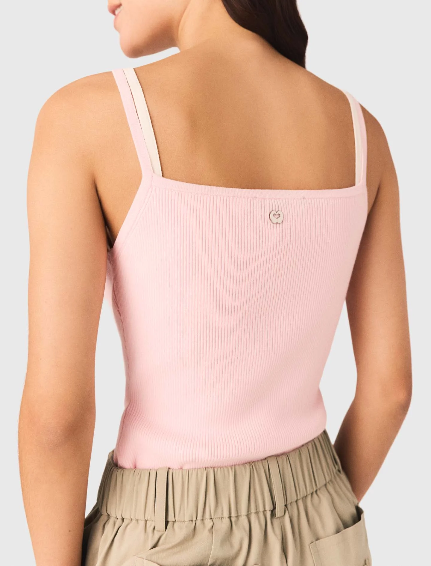 High Straight-Neck Top Pink - Image 7