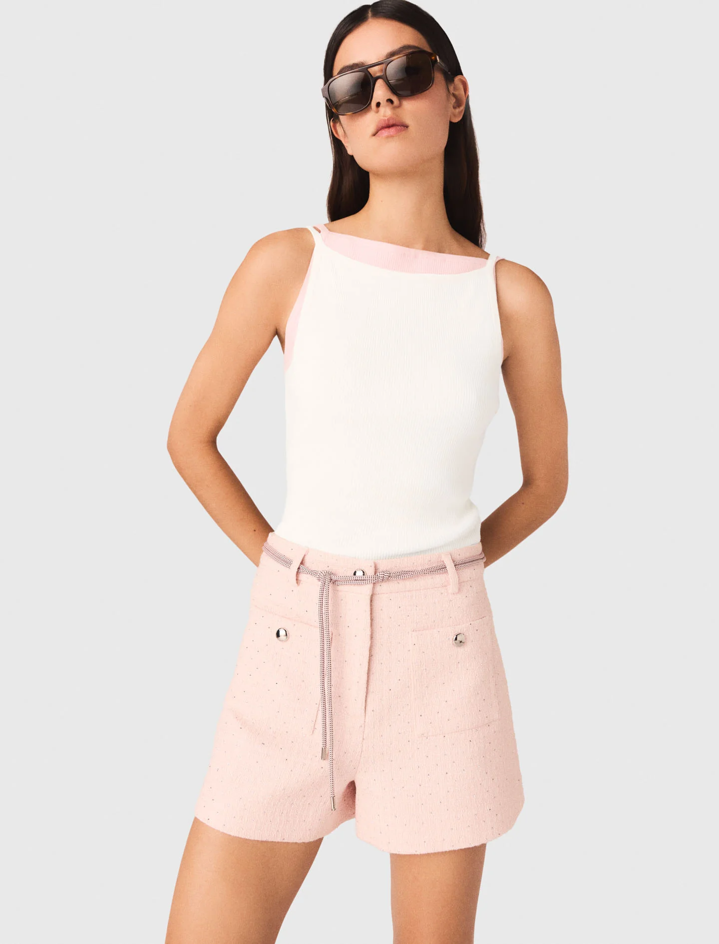 High Straight-Neck Top White - Image 3
