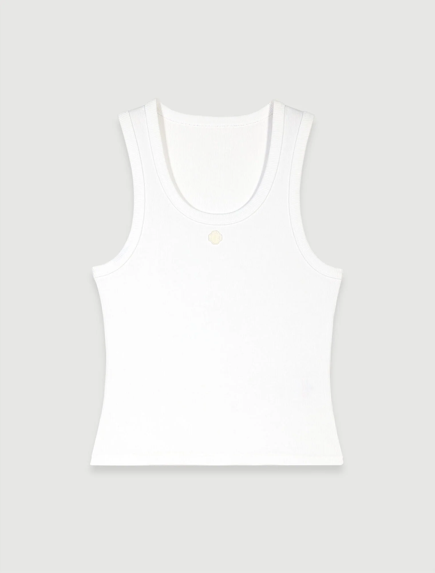 Rib knit tank top White - Image 7