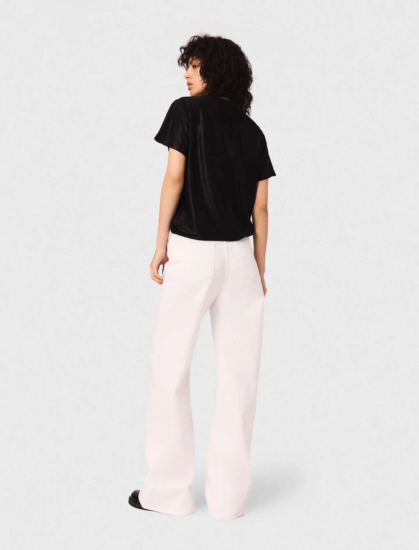 Lamé T-shirt Black/Glitter - Image 3