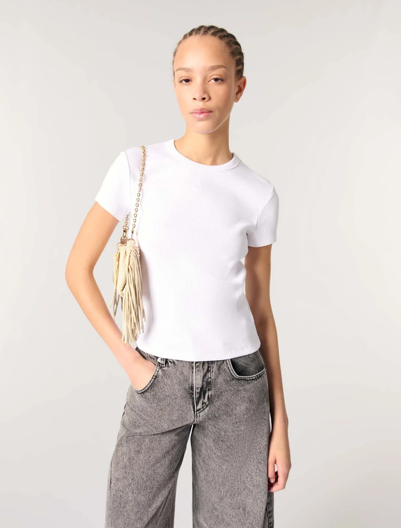 Cotton T-shirt White - Image 4