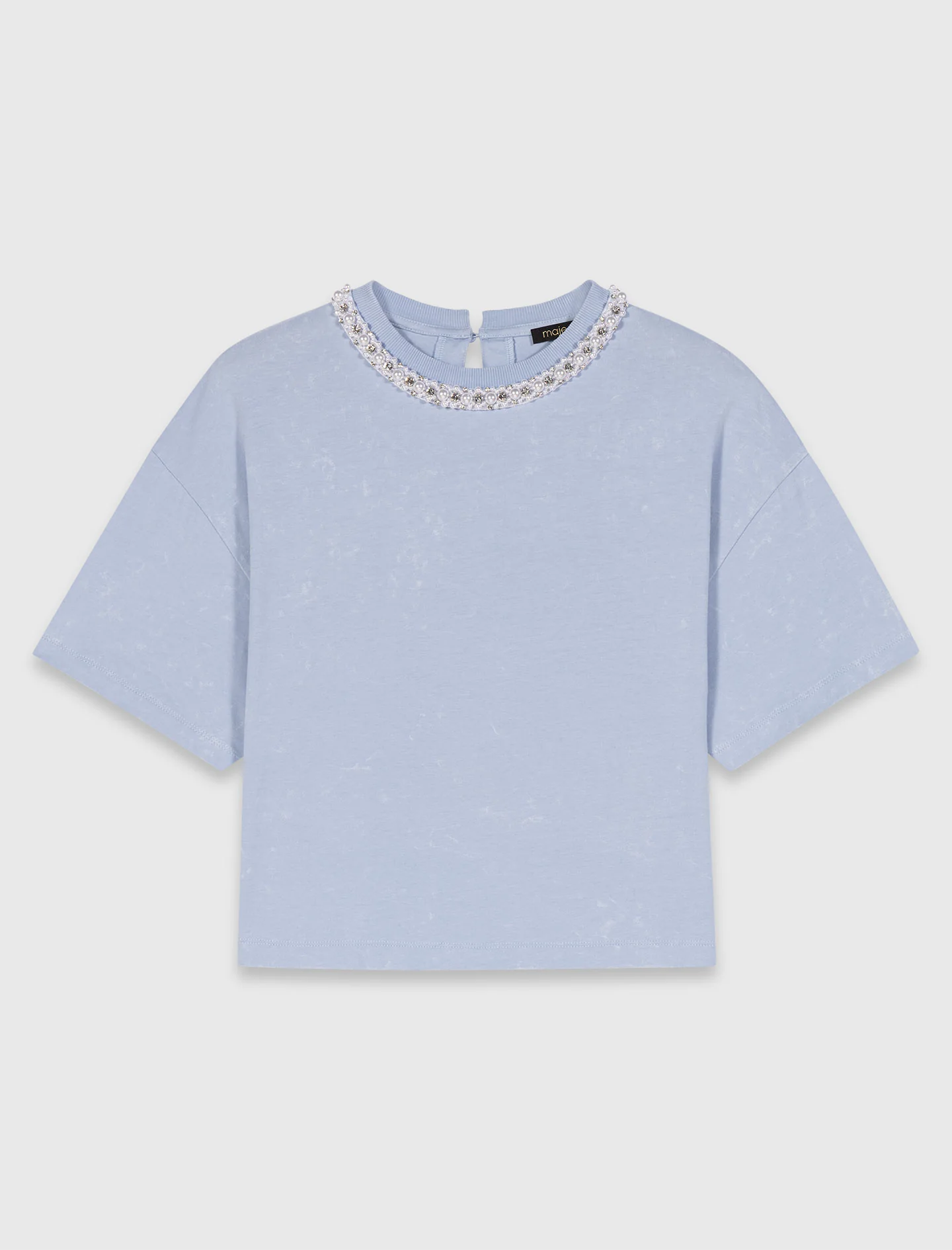 Jewellery Neck T-Shirt Blue Sky - Image 4