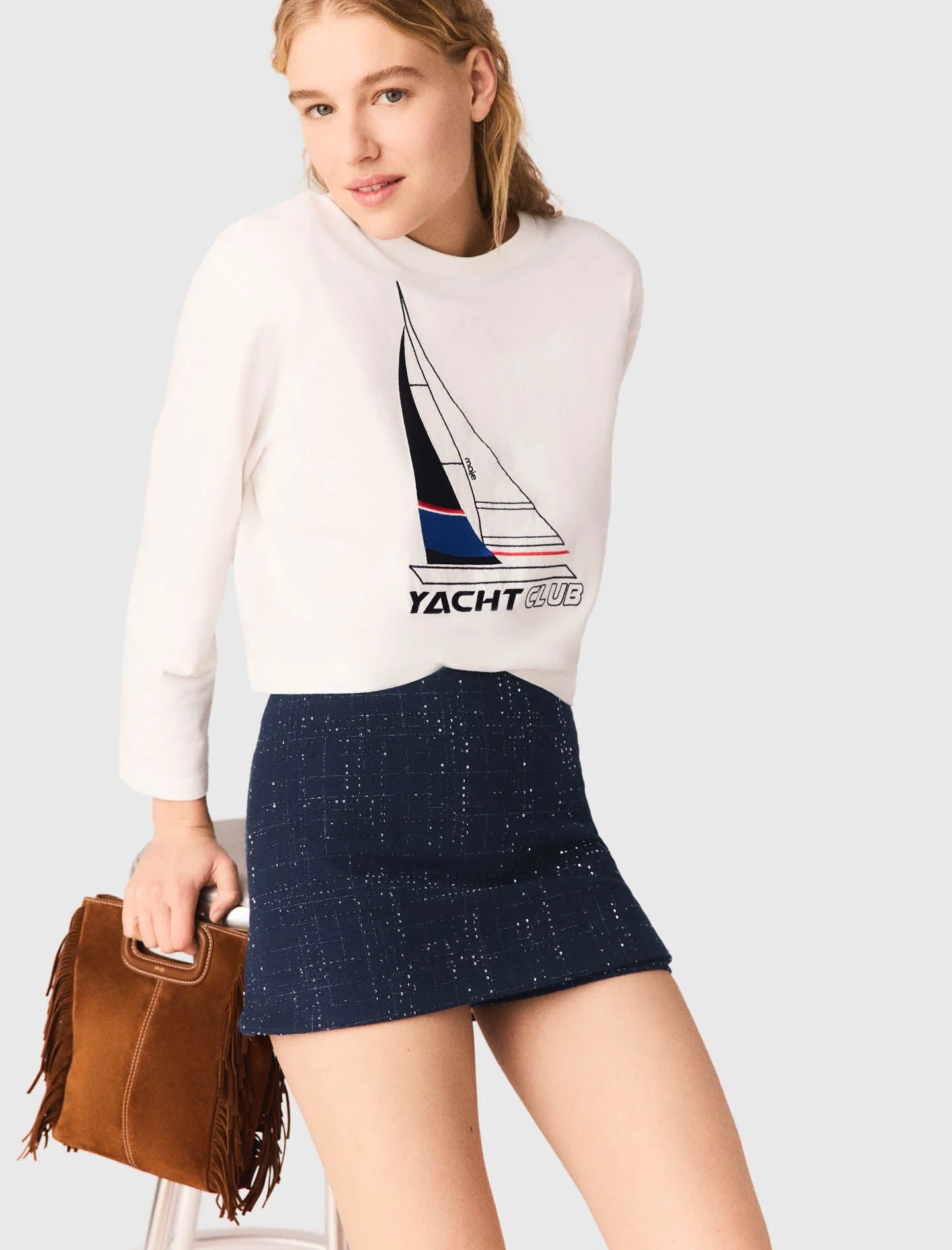 Boat Print T-Shirt White - Image 4