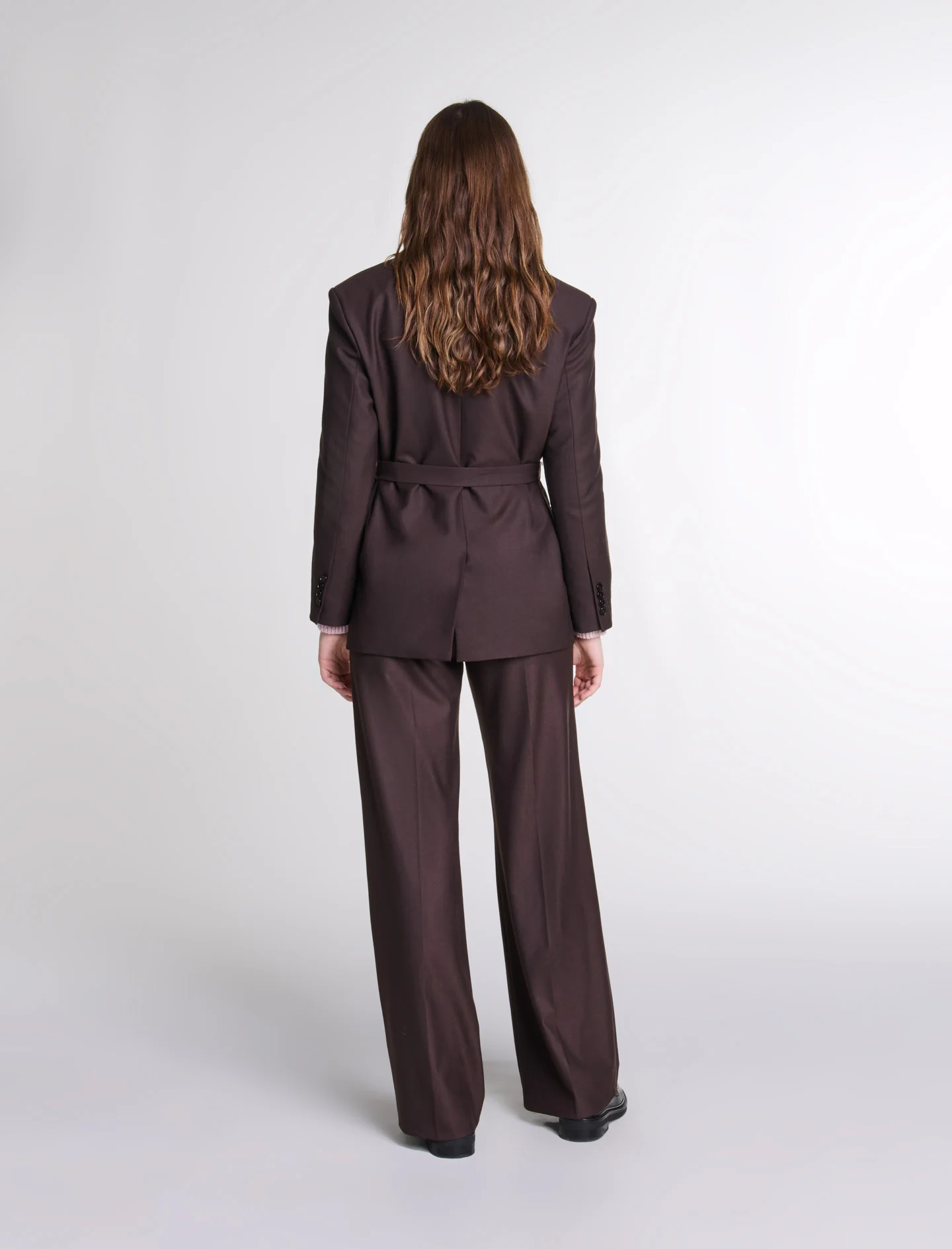 Belted suit jacket Brown - Image 3