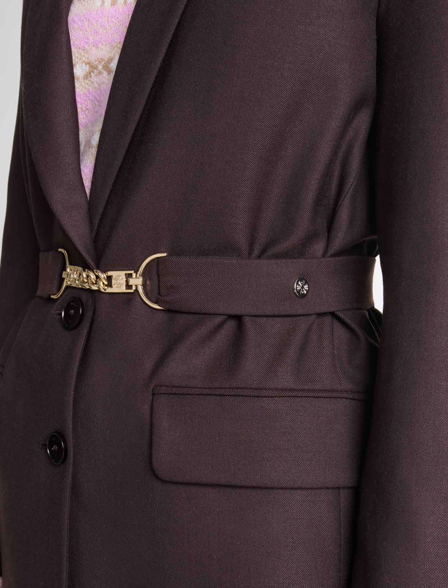 Belted suit jacket Brown - Image 7